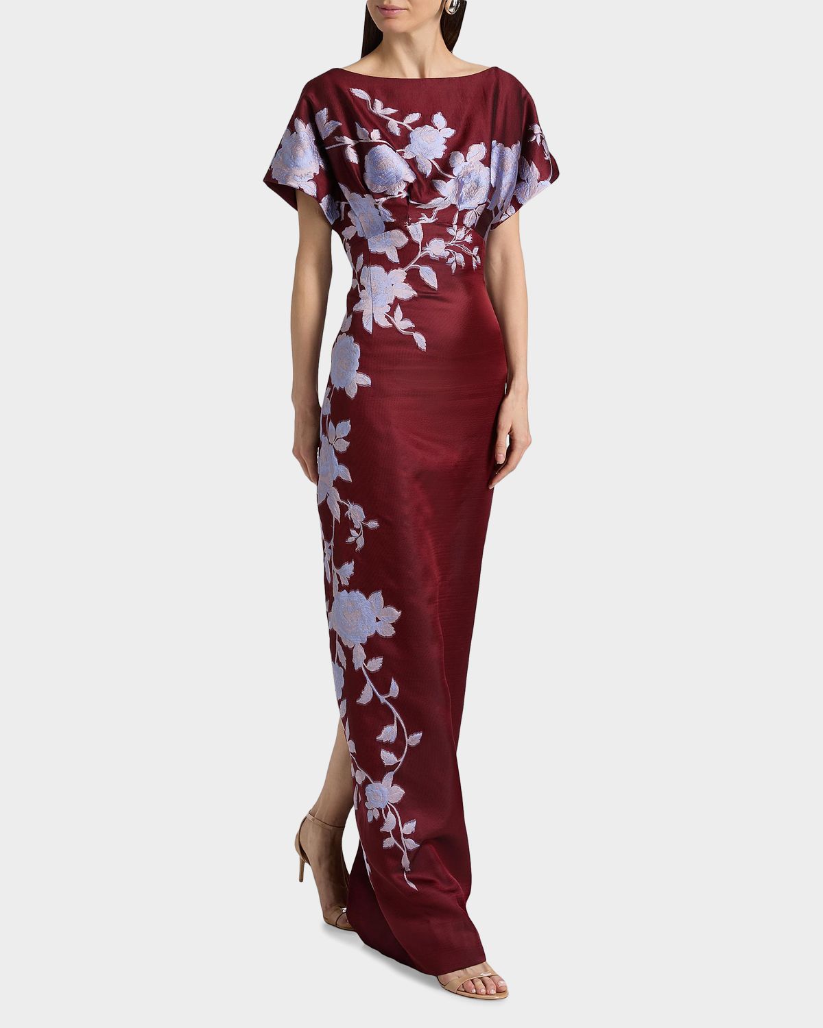 Lela Rose Rose Fil Coupe Empire-Waist Column Gown | Thumbnail 5 Lela Rose Rose Fil Coupe Empire-Waist Column Gown | Thumbnail 5