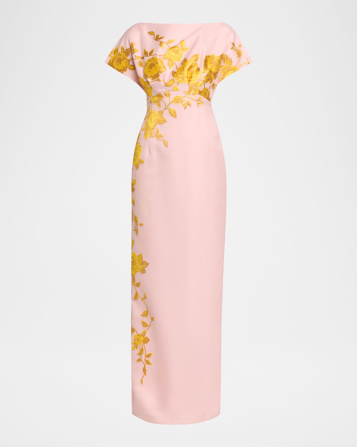 Lela Rose Rose Fil Coupe Empire-Waist Column Gown