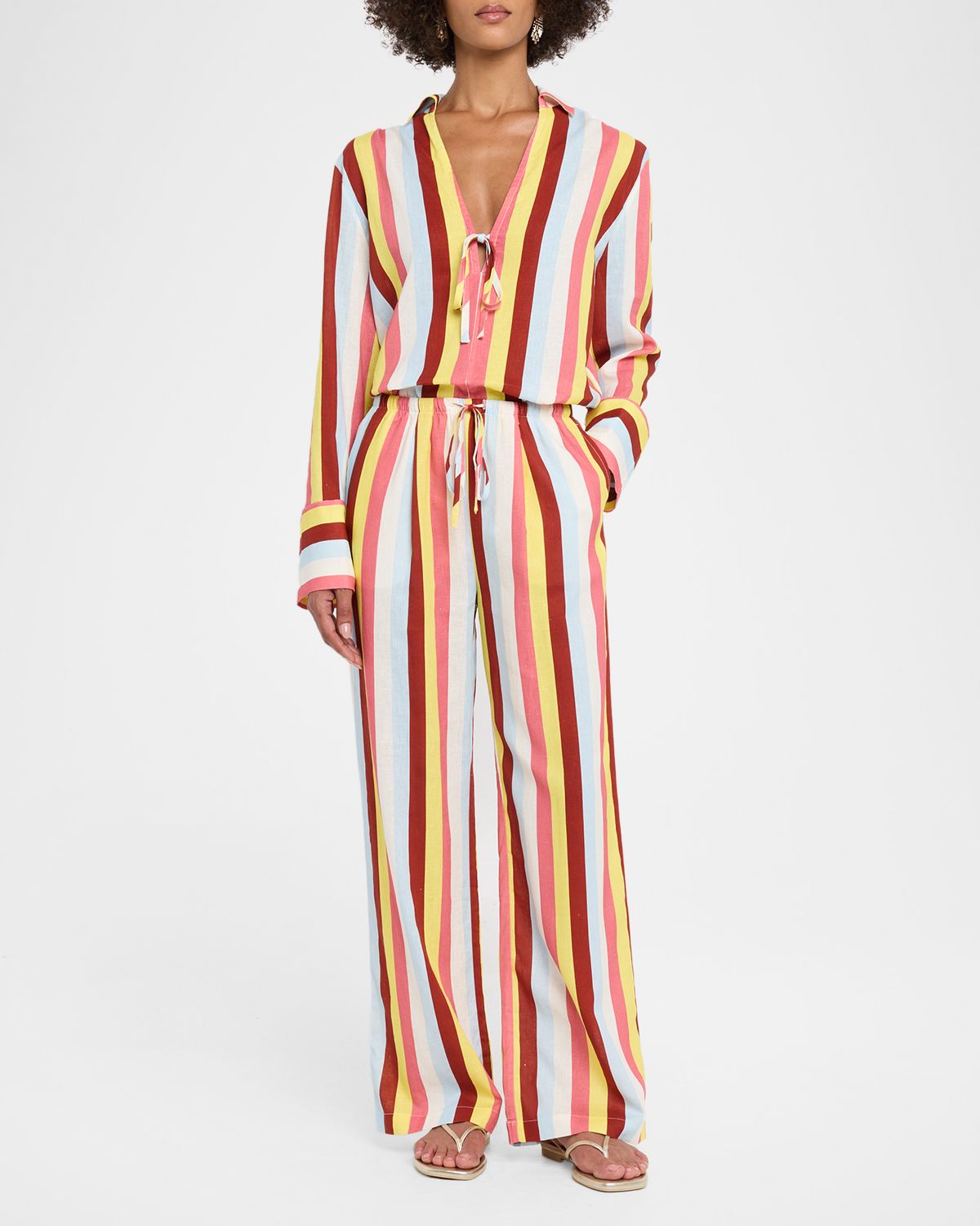 Solid and Striped The Ashling Striped Linen Pants - Women's Clothing