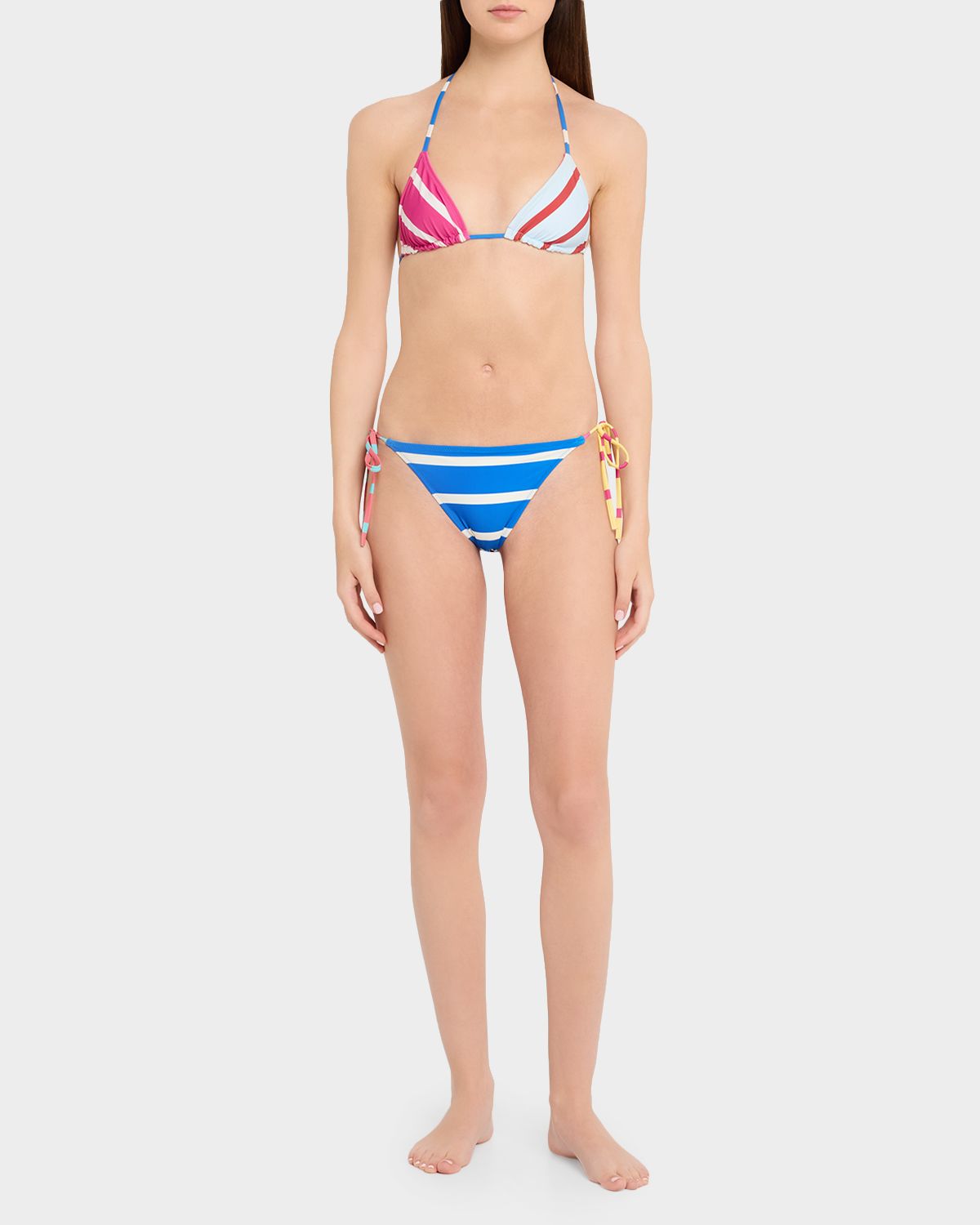 Solid and Striped The Iris Colorblock Stripe Bikini Top