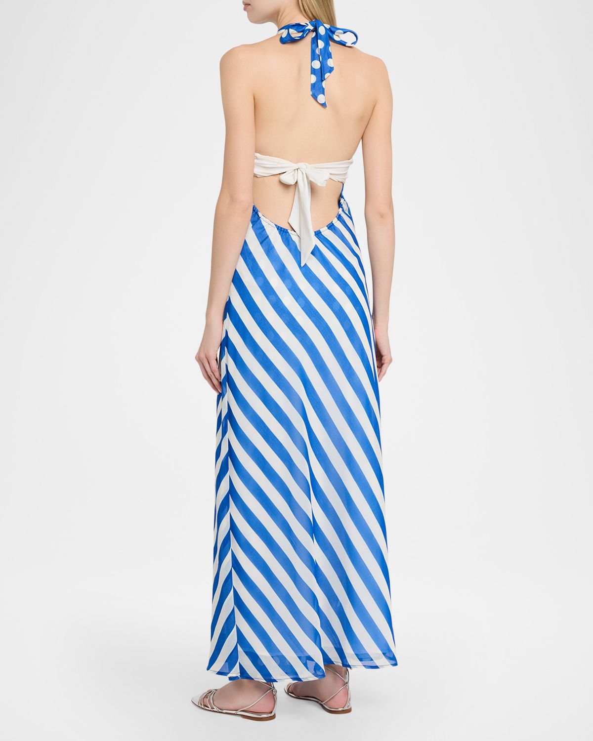 Solid and Striped The Brisa Striped Halter Maxi Dress | Thumbnail 3 Solid and Striped The Brisa Striped Halter Maxi Dress | Thumbnail 3