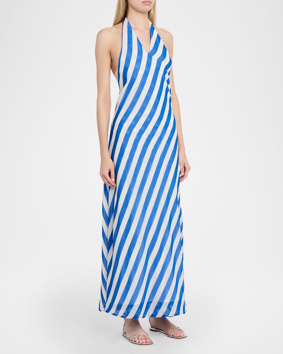 Solid and Striped The Brisa Striped Halter Maxi Dress | Thumbnail 4 Solid and Striped The Brisa Striped Halter Maxi Dress | Thumbnail 4