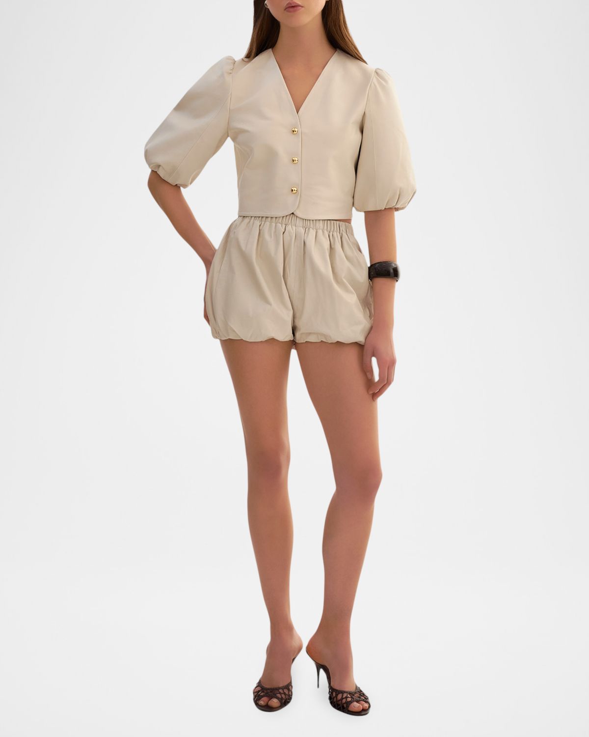 LaMarque Daisy Leather Bloomer Shorts | Thumbnail 2