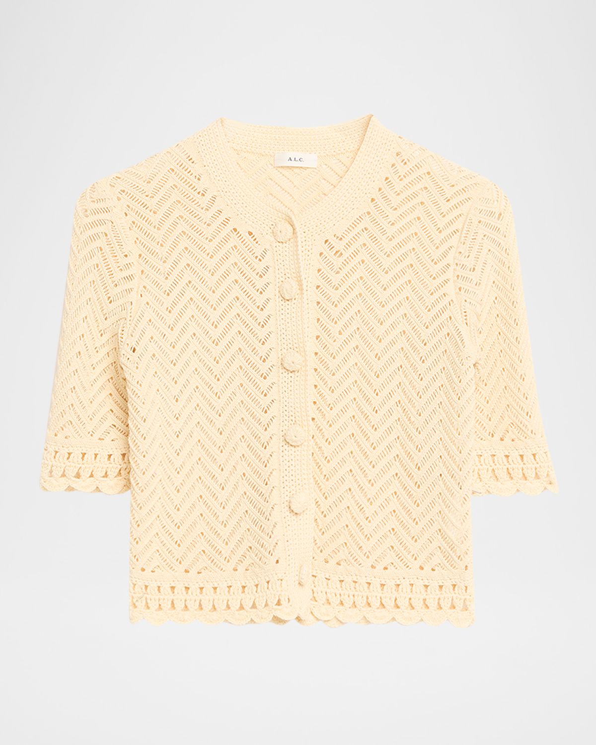 A.L.C. Simon Cropped Open-Knit Cardigan | Thumbnail 6 A.L.C. Simon Cropped Open-Knit Cardigan | Thumbnail 6
