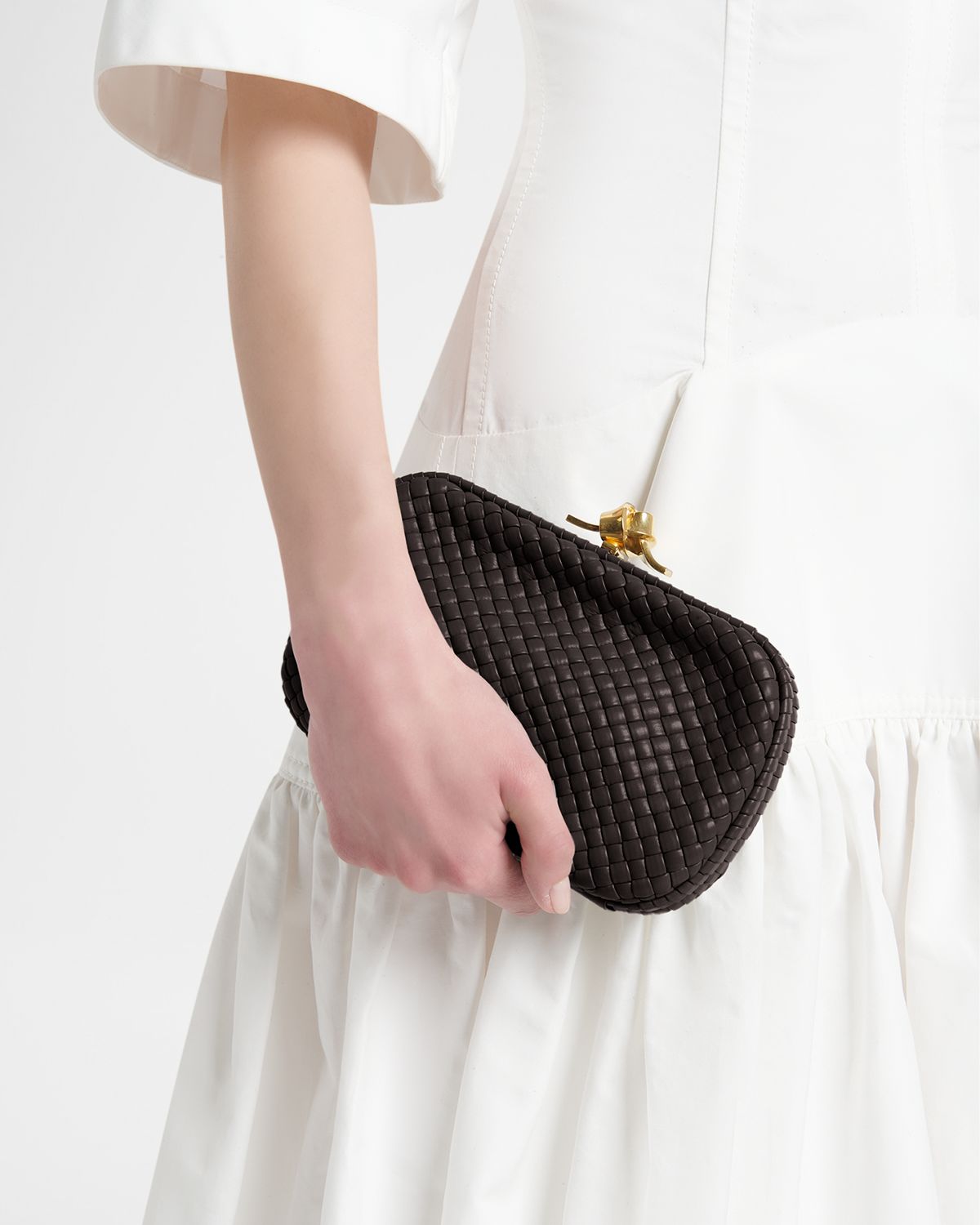 Bottega Veneta Padded Leather Sculptural Knot Clutch Bag