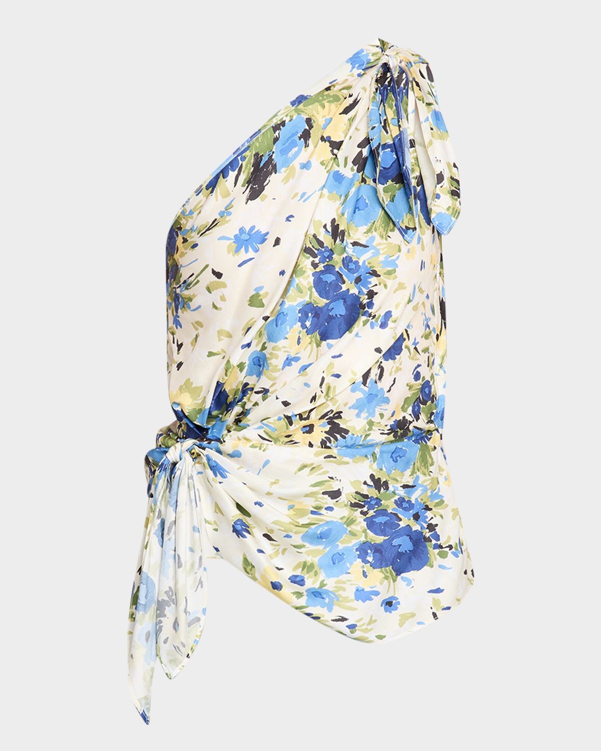 A.L.C. Ellianna One-Shoulder Satin Scarf Top