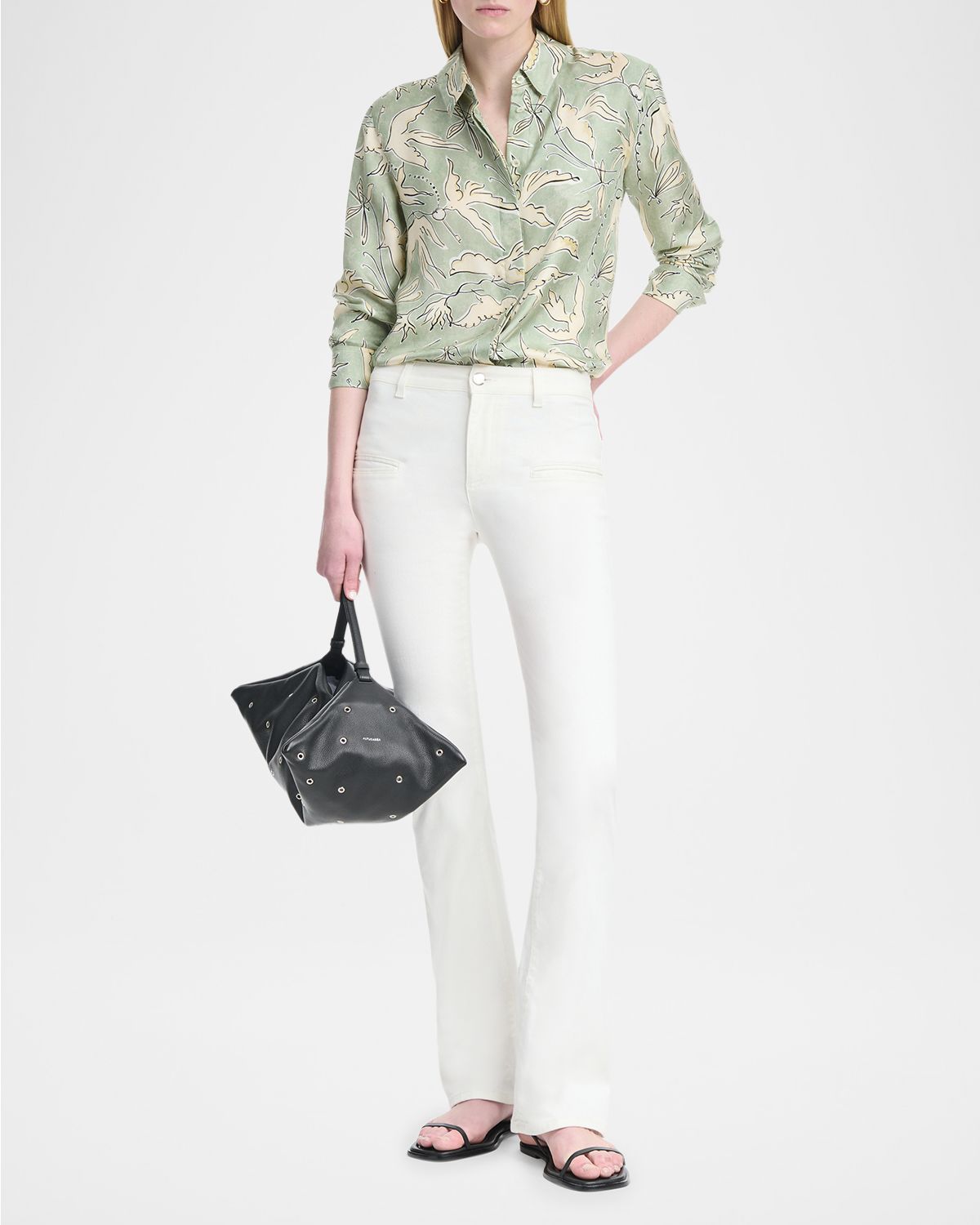 Altuzarra Chika Printed Silk Top