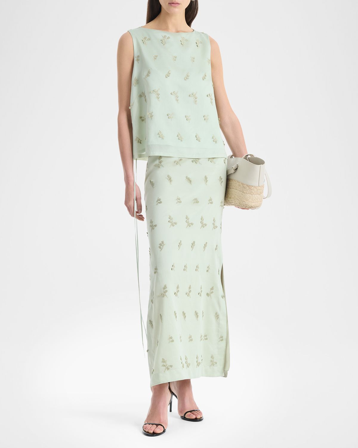 Altuzarra Linnie Embroidered Maxi Skirt
