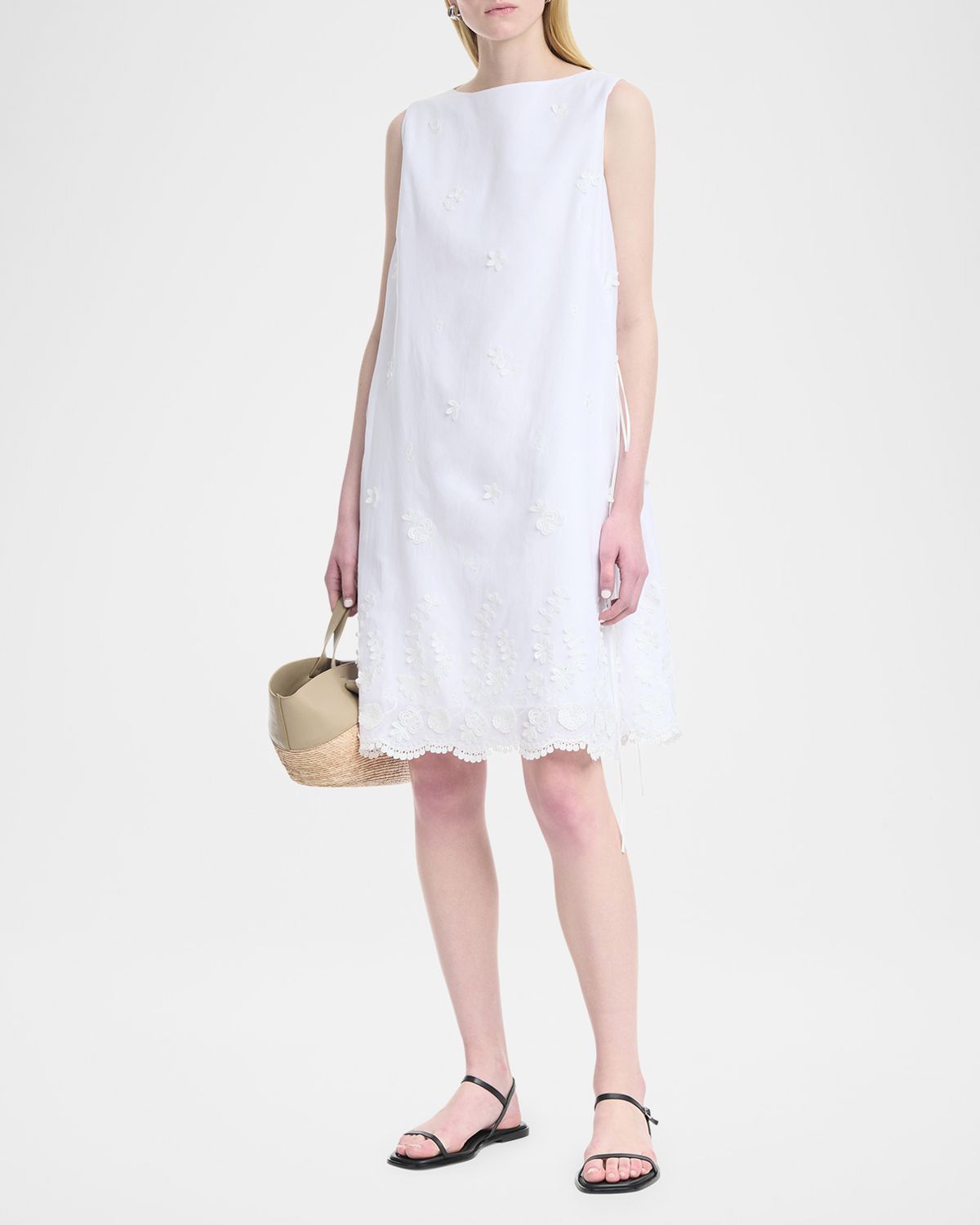 Altuzarra Frida Floral Crochet Sleeveless Shift Dress
