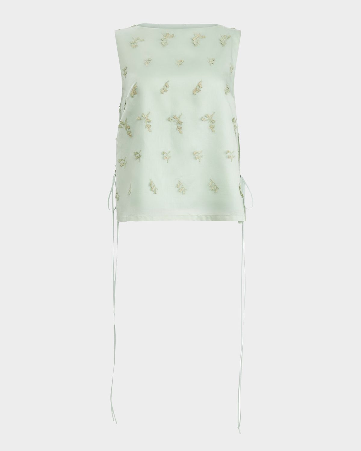 Altuzarra Siggi Embroidered Side-Tie Top