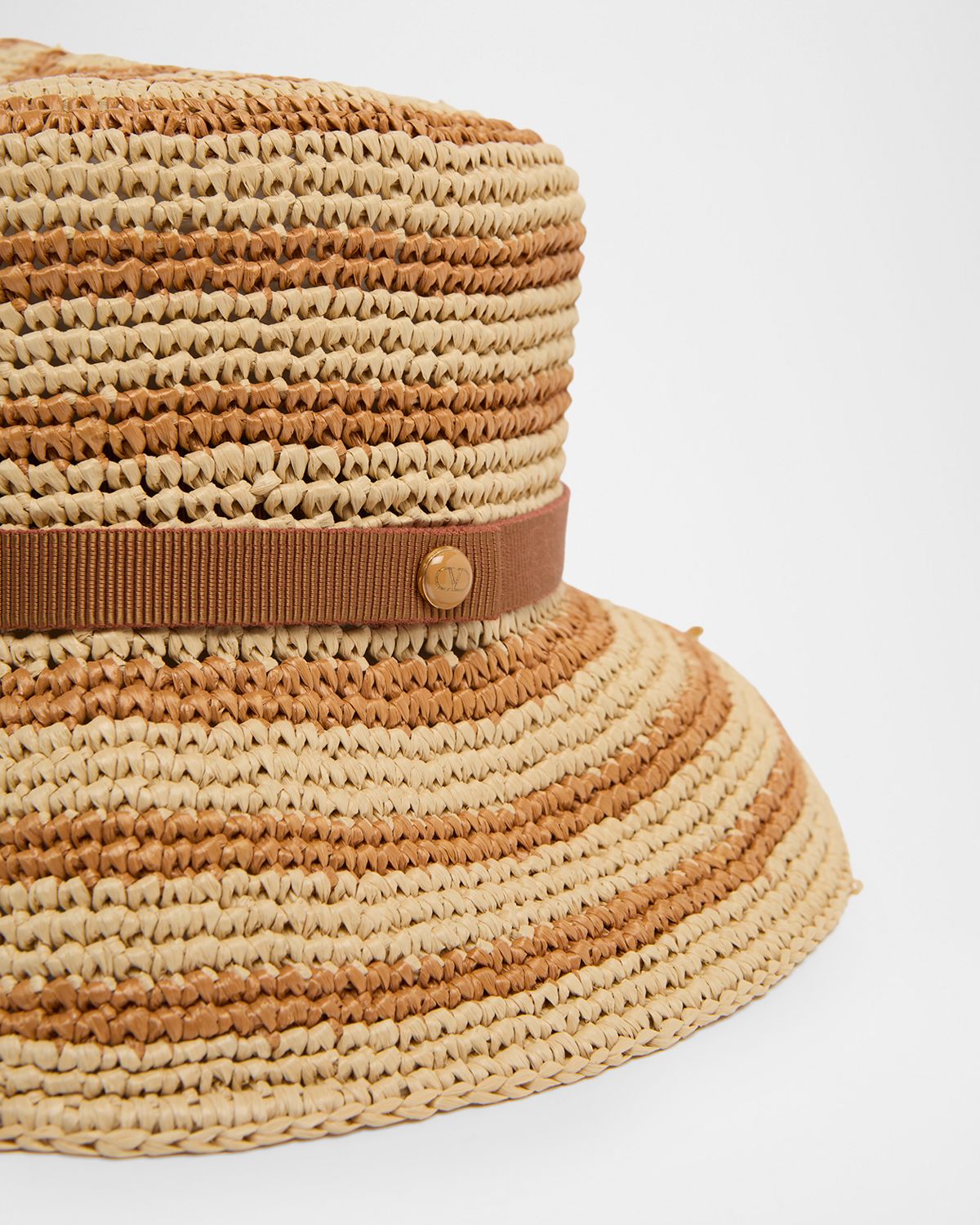 Valentino Garavani VLogo Signature Foldable Straw Bucket Hat | Thumbnail 5 Valentino Garavani VLogo Signature Foldable Straw Bucket Hat | Thumbnail 5
