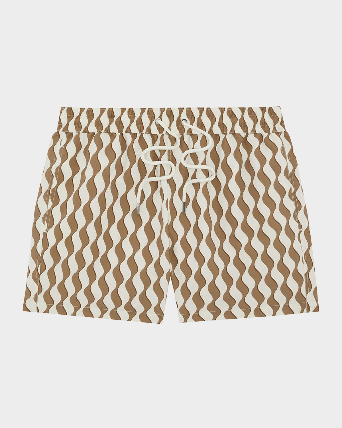 Frescobol Carioca Men 's Rio Listra Wave-Stripe Swim Shorts