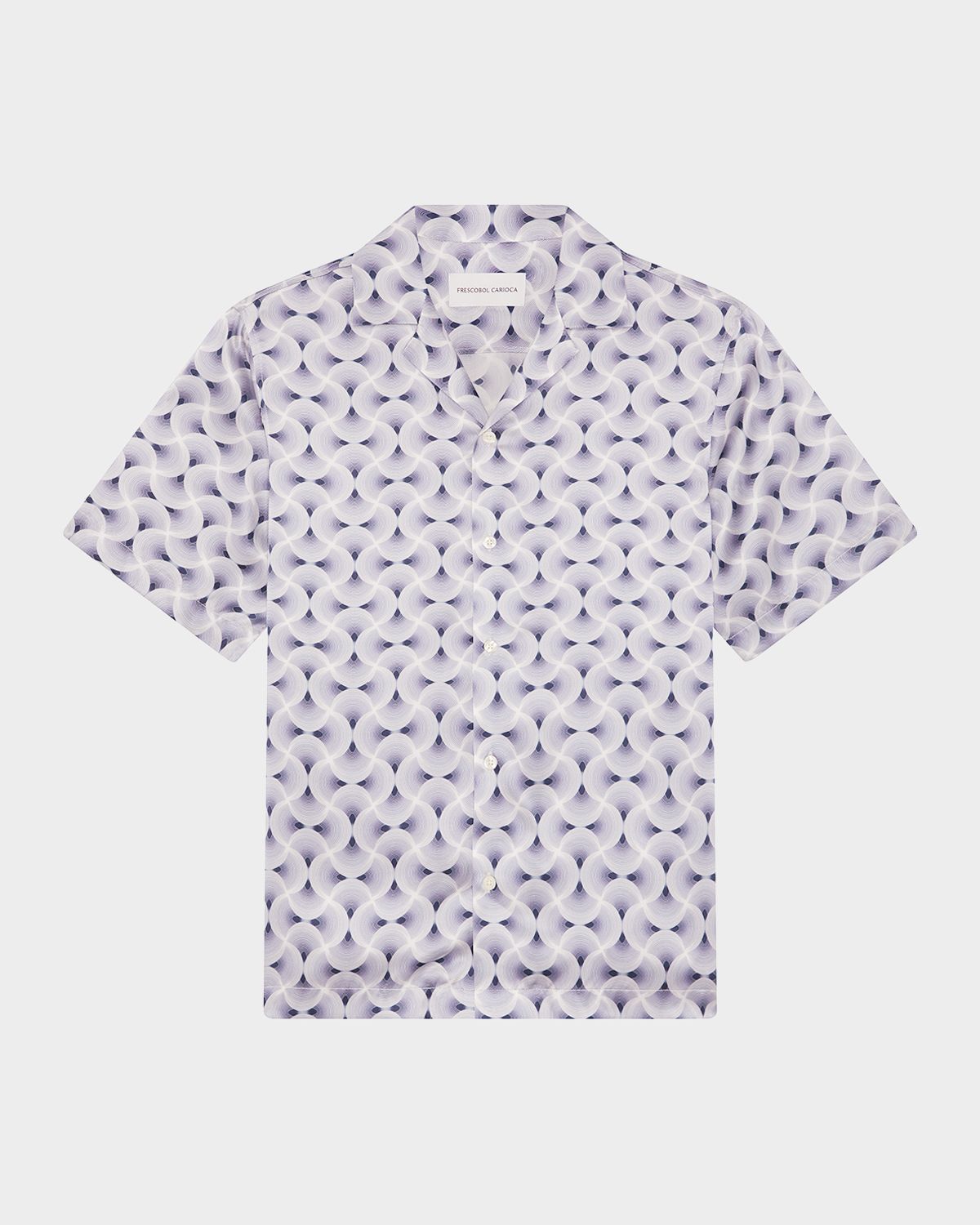 Frescobol Carioca Men 's Roberto Silk Short-Sleeve Shirt