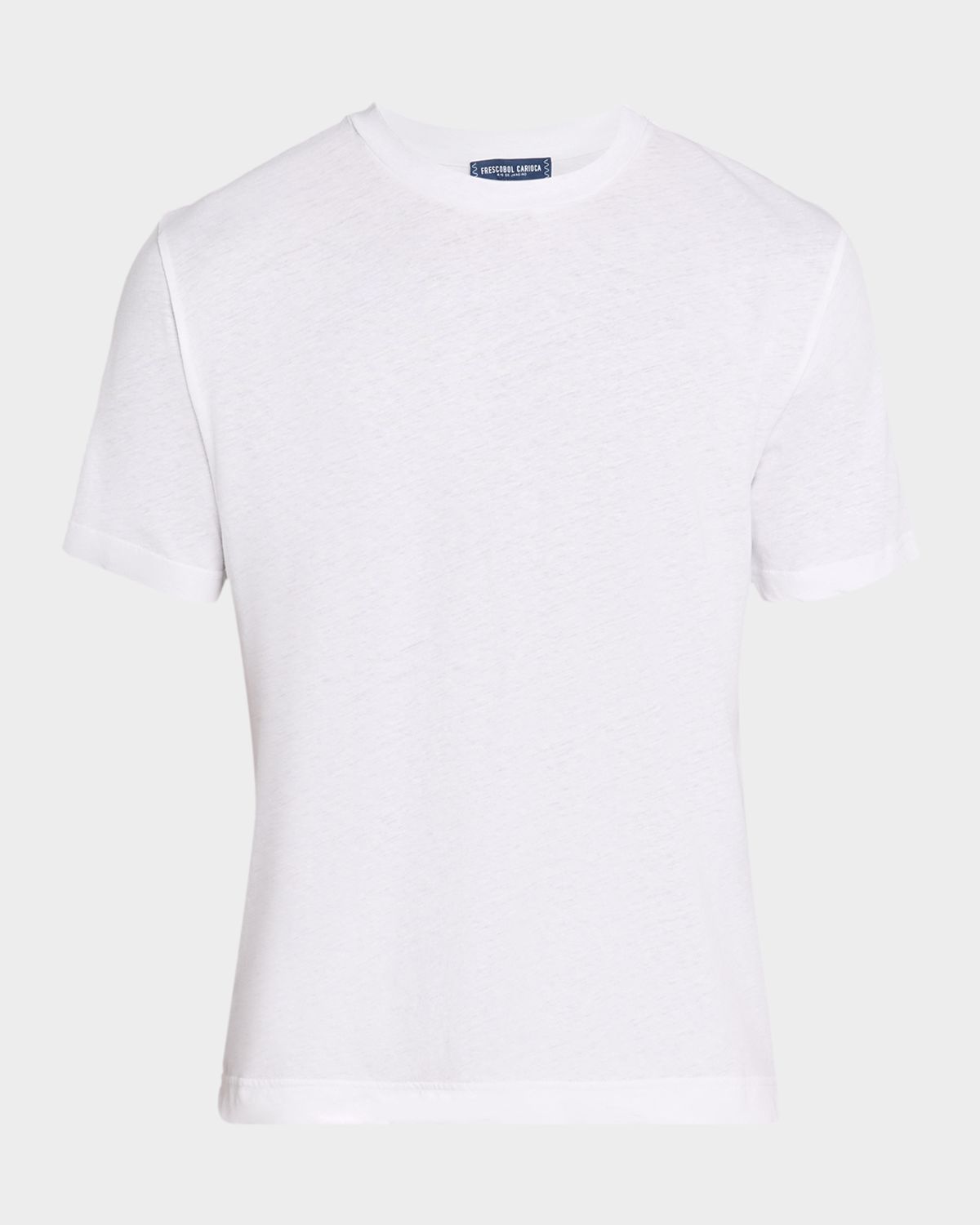 Frescobol Carioca Men 's Dinis Linen and Cotton Solid Crewneck T-Shirt | Thumbnail 6 Frescobol Carioca Men 's Dinis Linen and Cotton Solid Crewneck T-Shirt | Thumbnail 6