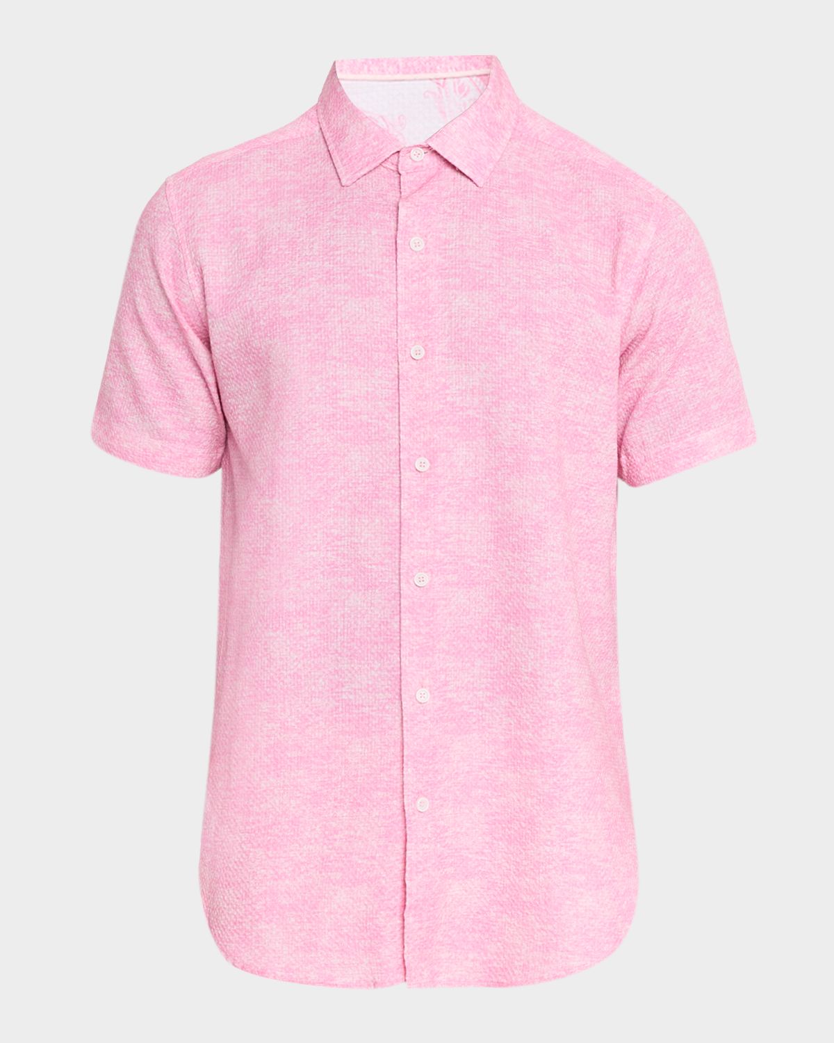 Robert Graham Men 's Reid Cotton Tonal Pattern Short-Sleeve Shirt