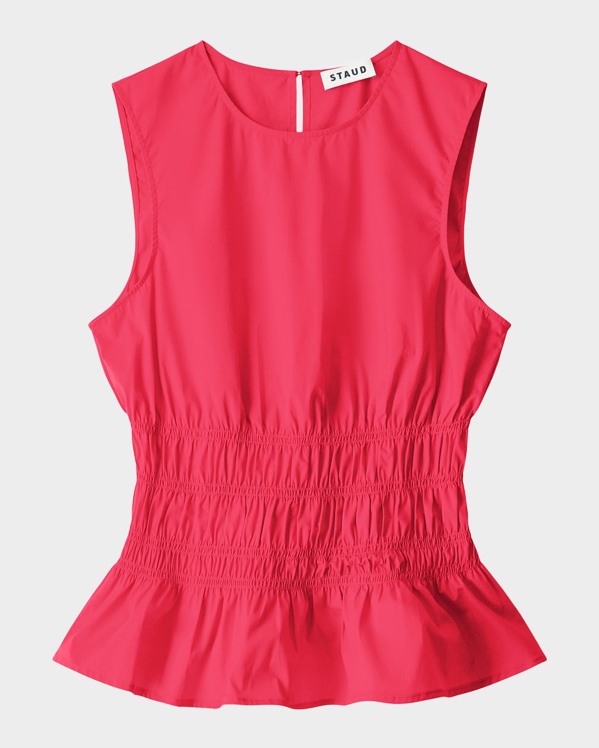 STAUD Culver Sleeveless Peplum Top