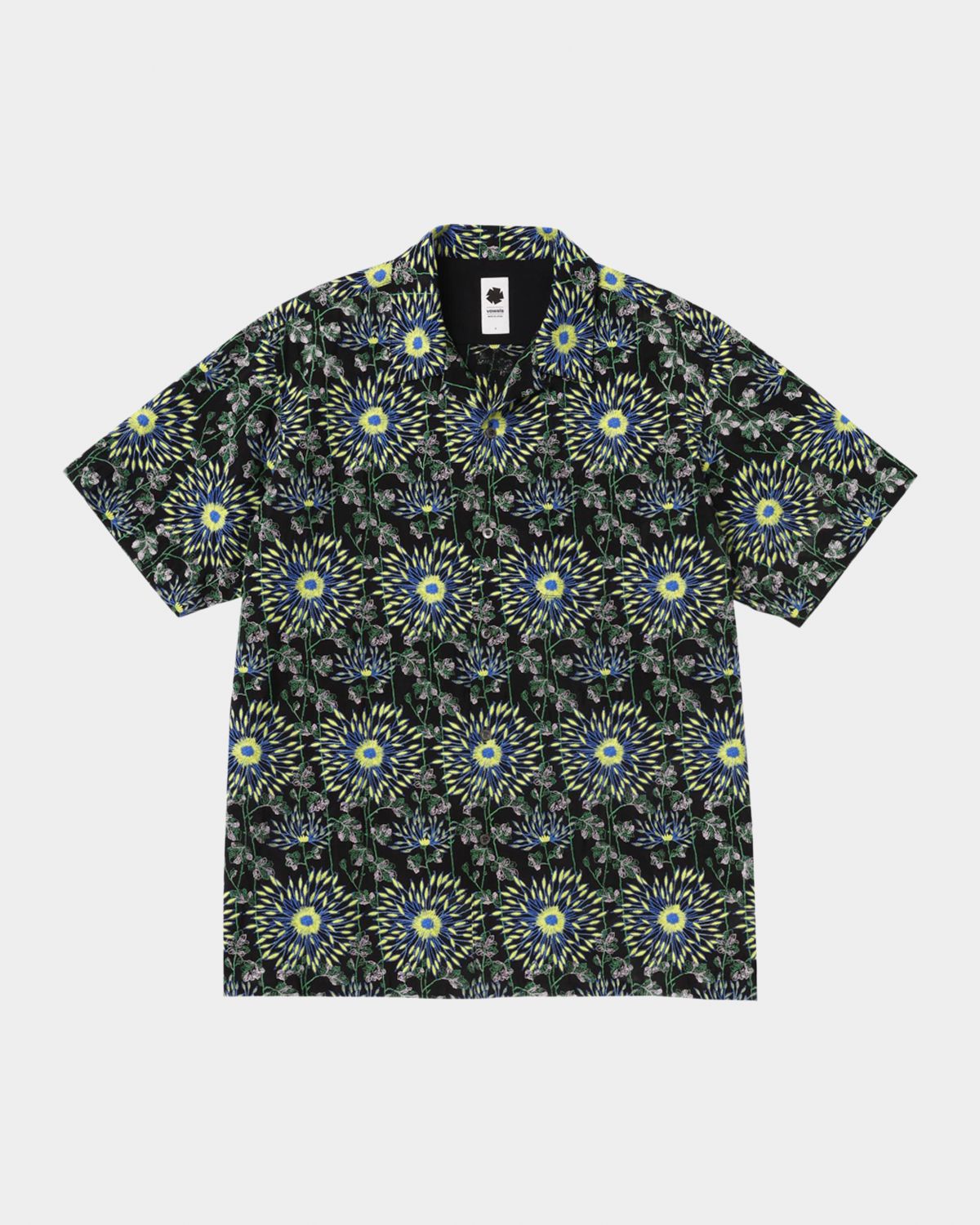 vowels Men 's Cotton Firework Floral Short-Sleeve Shirt | Thumbnail 4 vowels Men 's Cotton Firework Floral Short-Sleeve Shirt | Thumbnail 4
