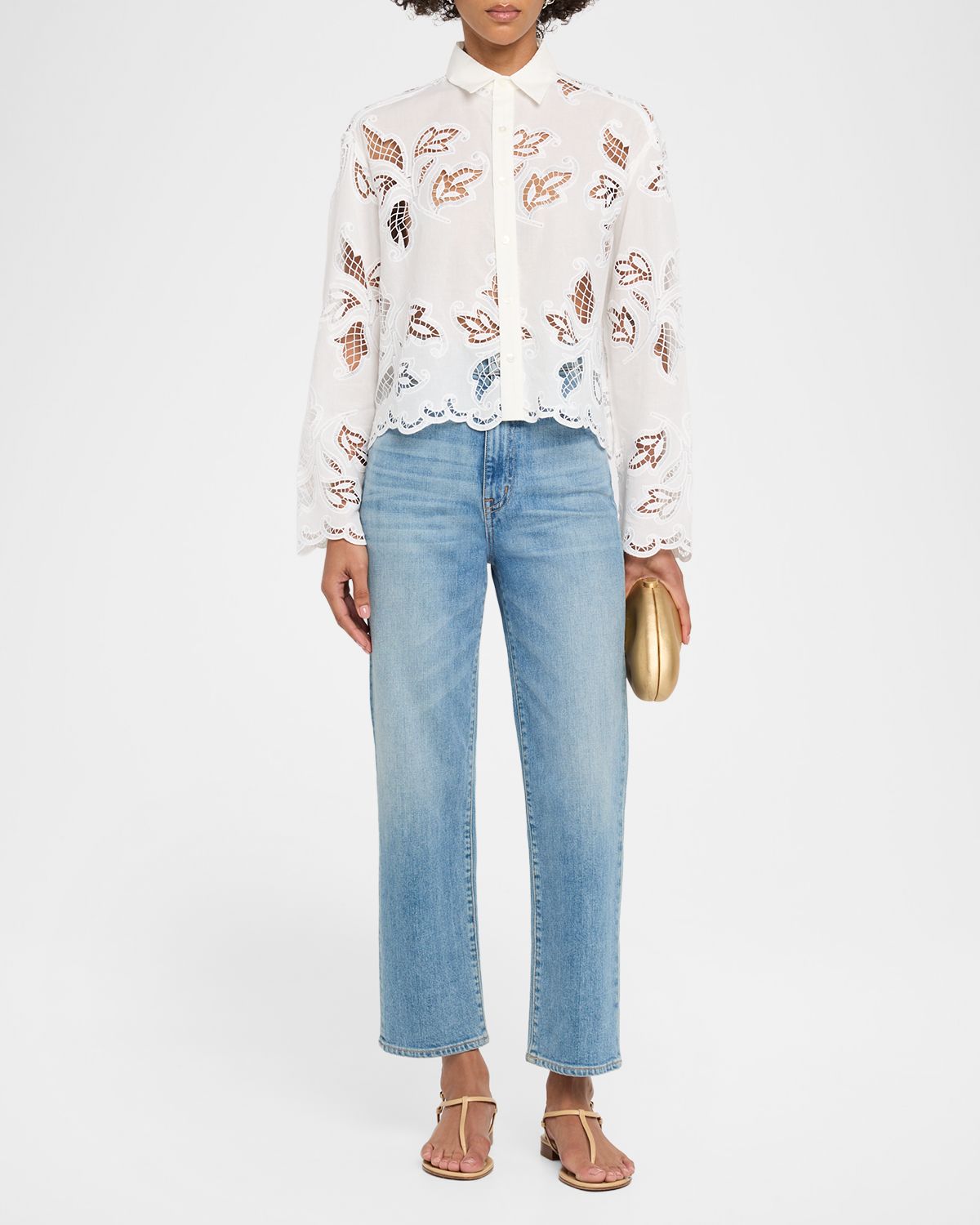 CISSA The Shorty Embroidered Button-Front Shirt | Thumbnail 2 CISSA The Shorty Embroidered Button-Front Shirt | Thumbnail 2