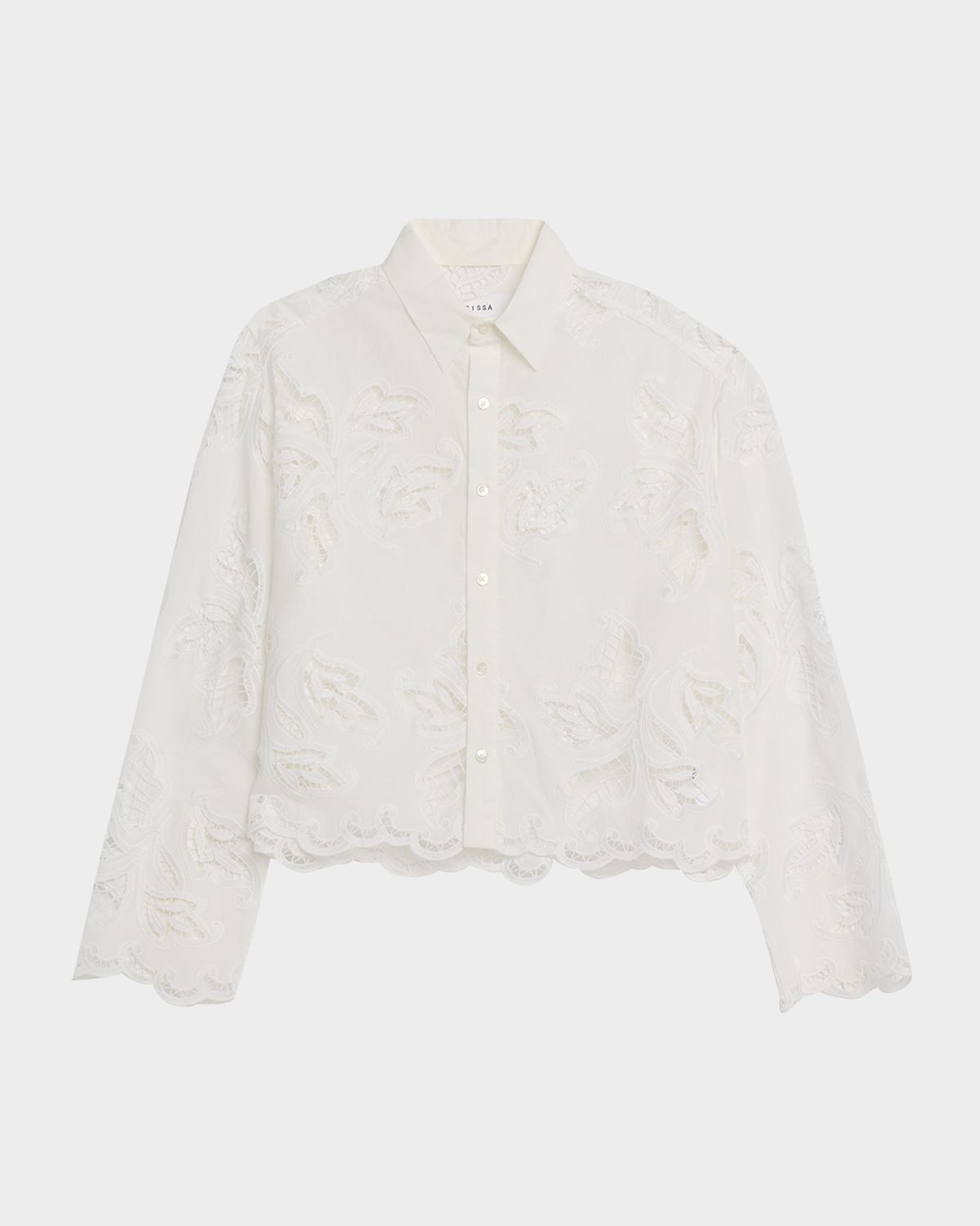 CISSA The Shorty Embroidered Button-Front Shirt