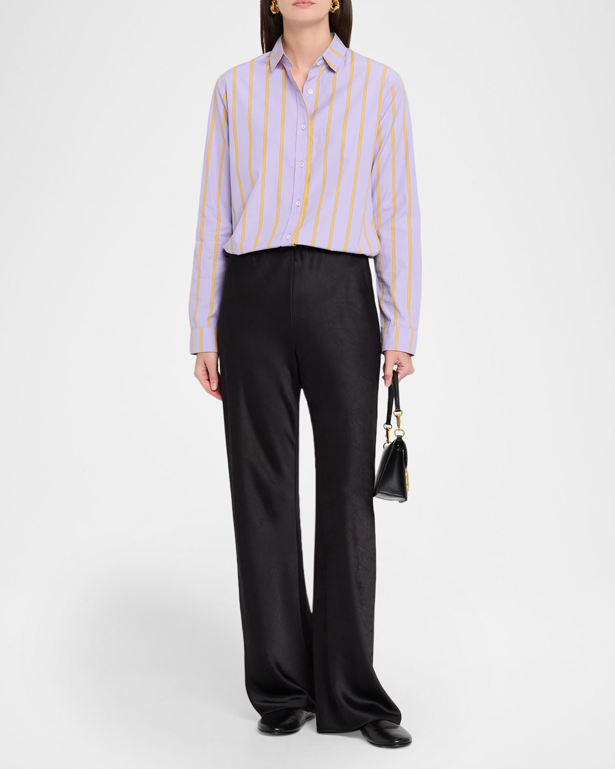 CISSA Striped Slim Button-Front Shirt | Thumbnail 5 CISSA Striped Slim Button-Front Shirt | Thumbnail 5