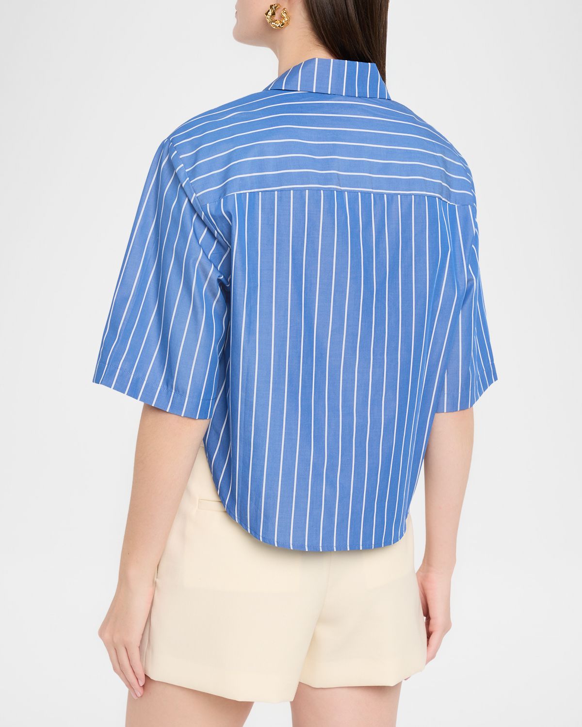 CISSA Striped Cotton Polo Tee | Thumbnail 3
