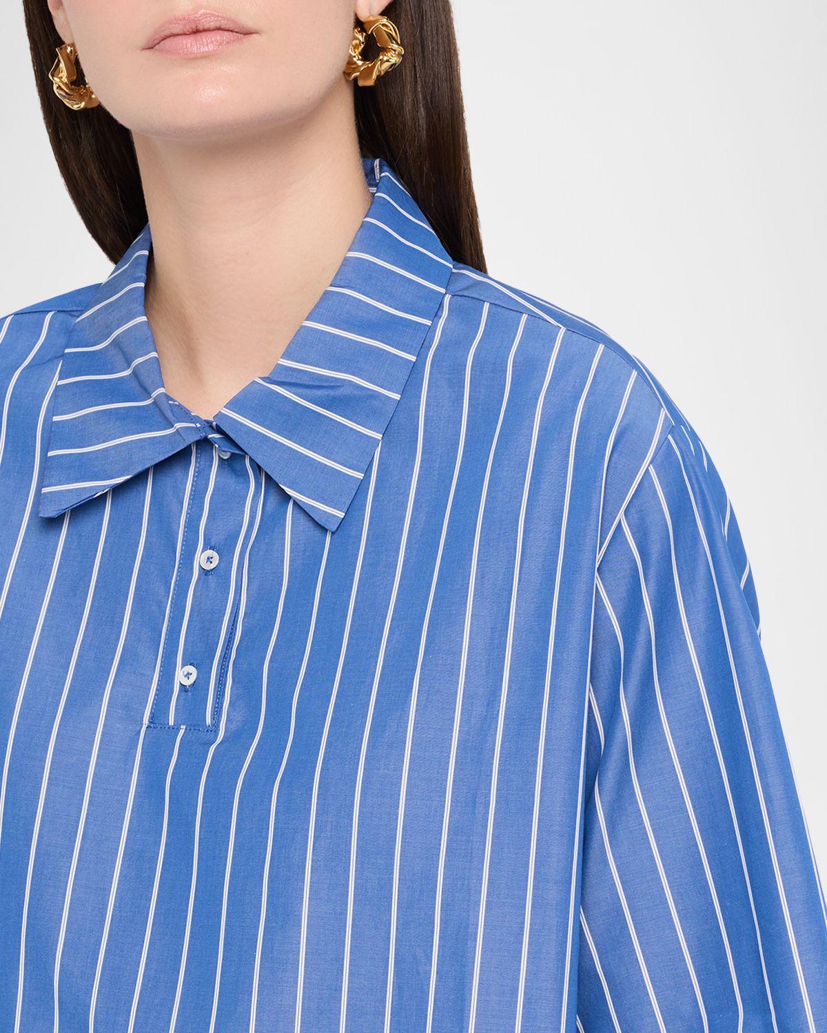 CISSA Striped Cotton Polo Tee | Thumbnail 5