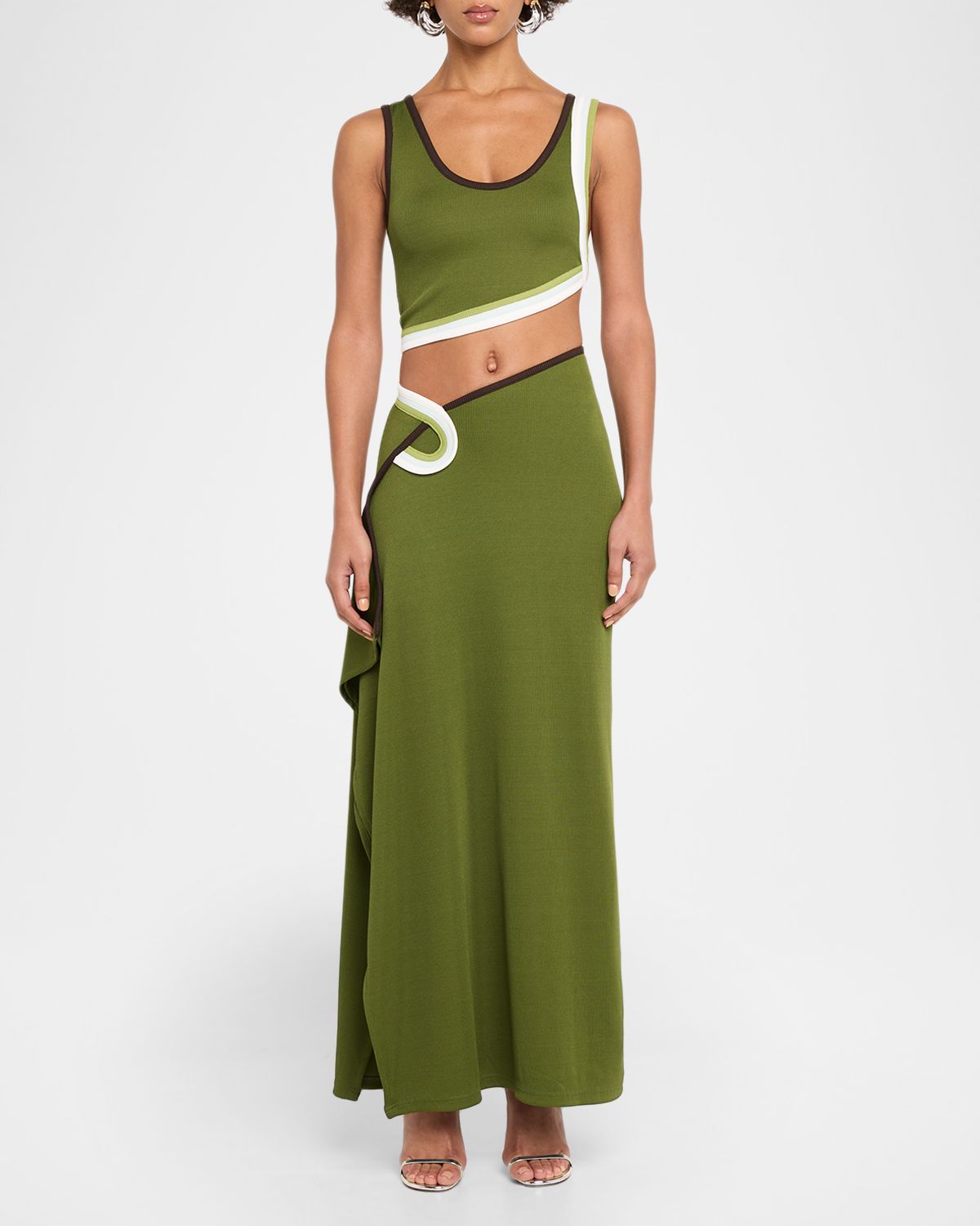 Christopher Esber Verner Embroidered Maxi Skirt