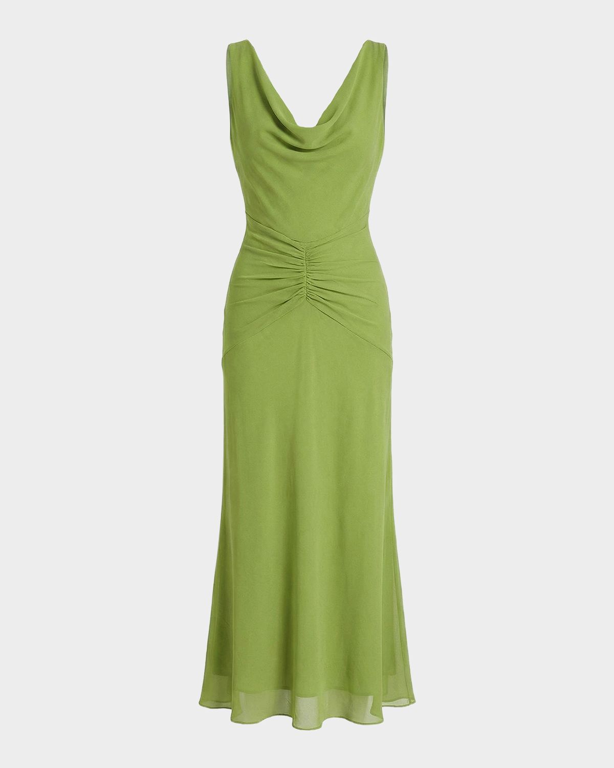 NICHOLAS Calia Ruched Cowl-Neck Maxi Dress