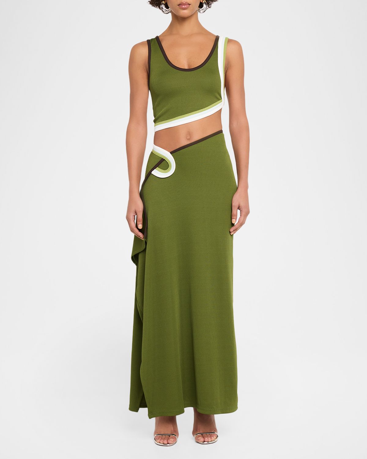 Christopher Esber Verner Asymmetric Crop Tank Top