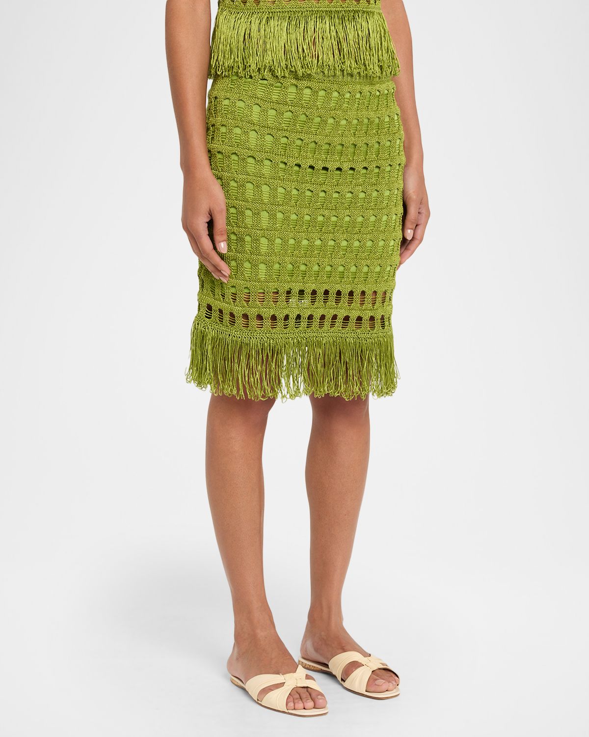 A.L.C. Tetai Open-Knit Fringe Skirt | Thumbnail 4