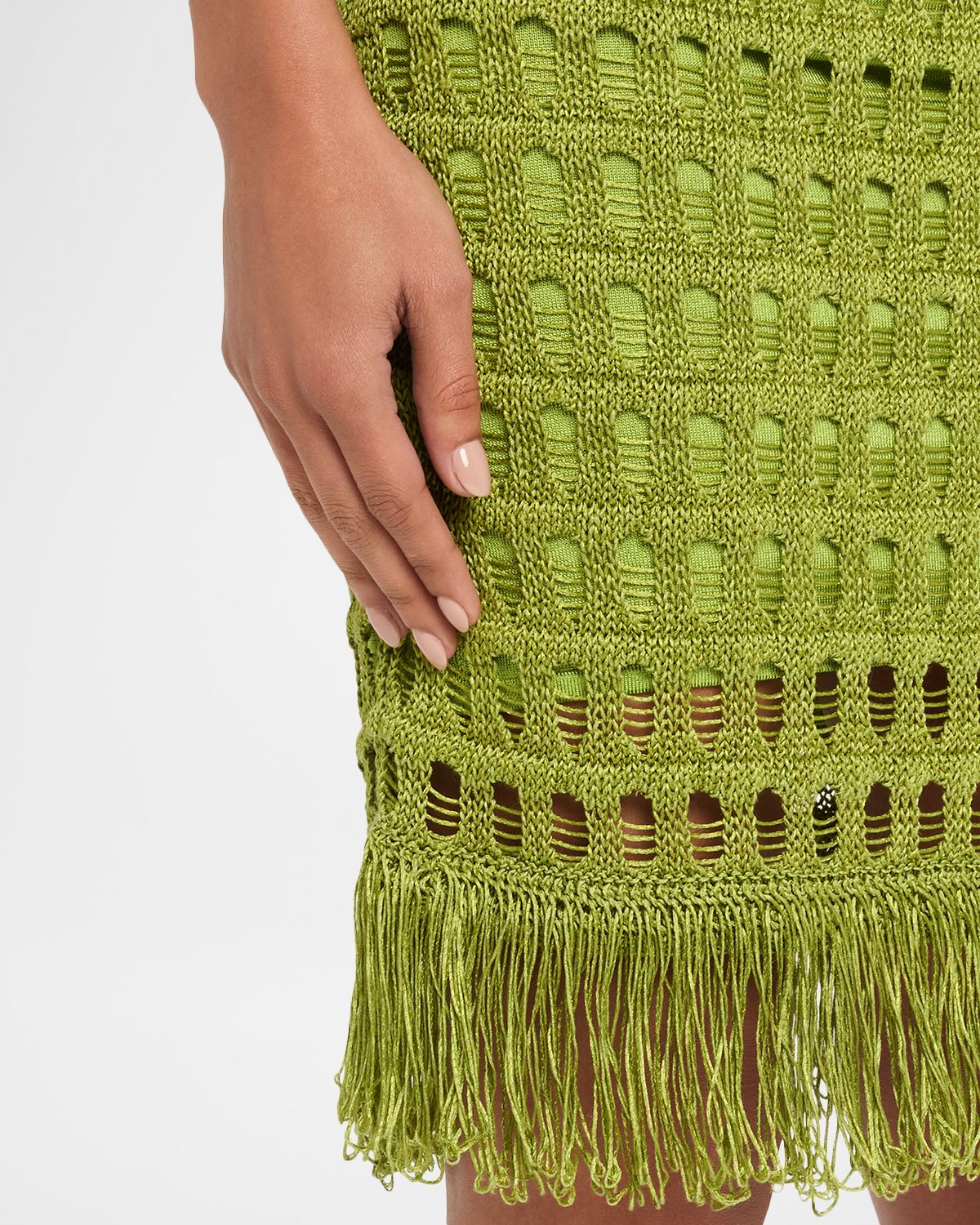 A.L.C. Tetai Open-Knit Fringe Skirt | Thumbnail 5