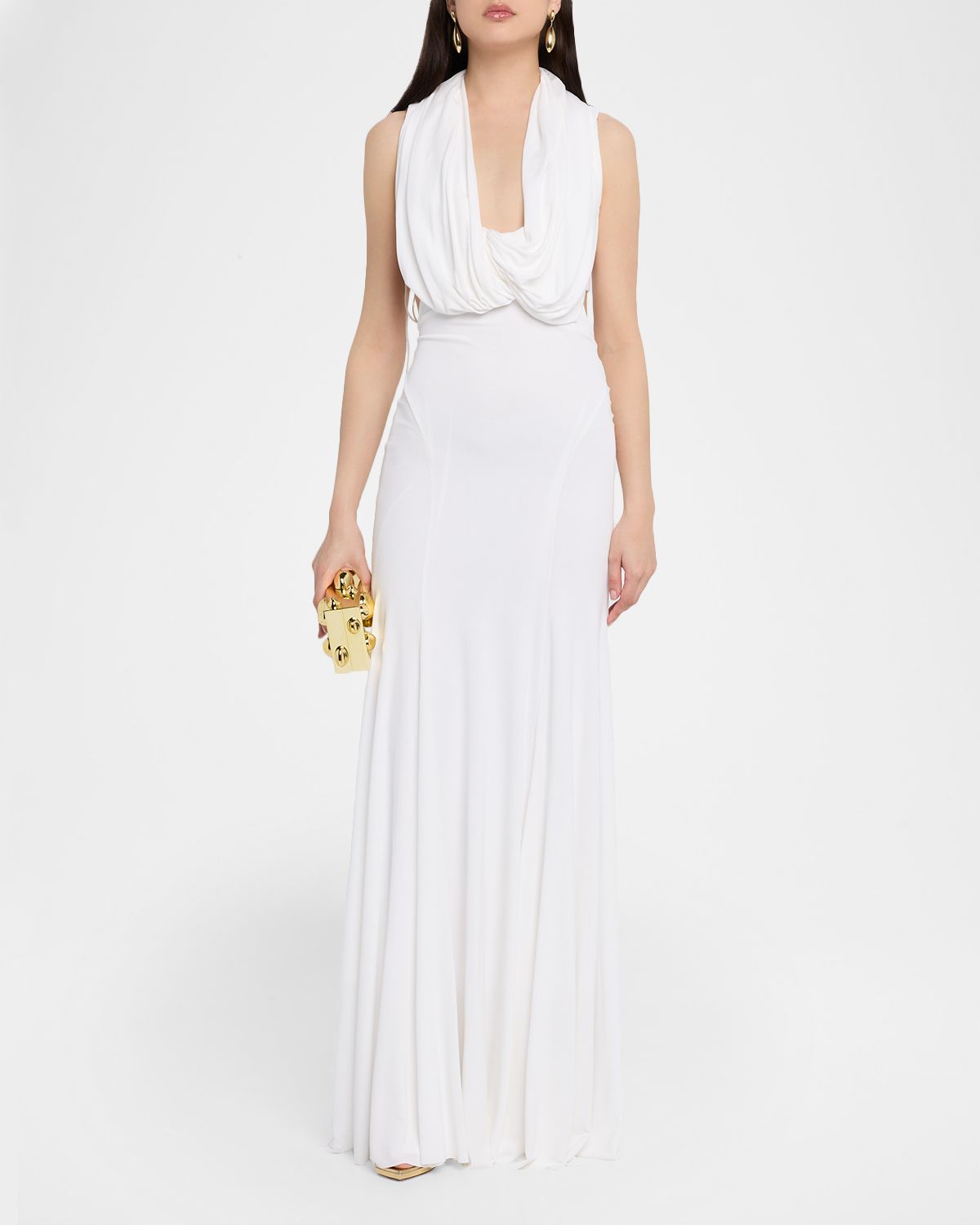 Christopher Esber Interlock Jersey Draped Dress