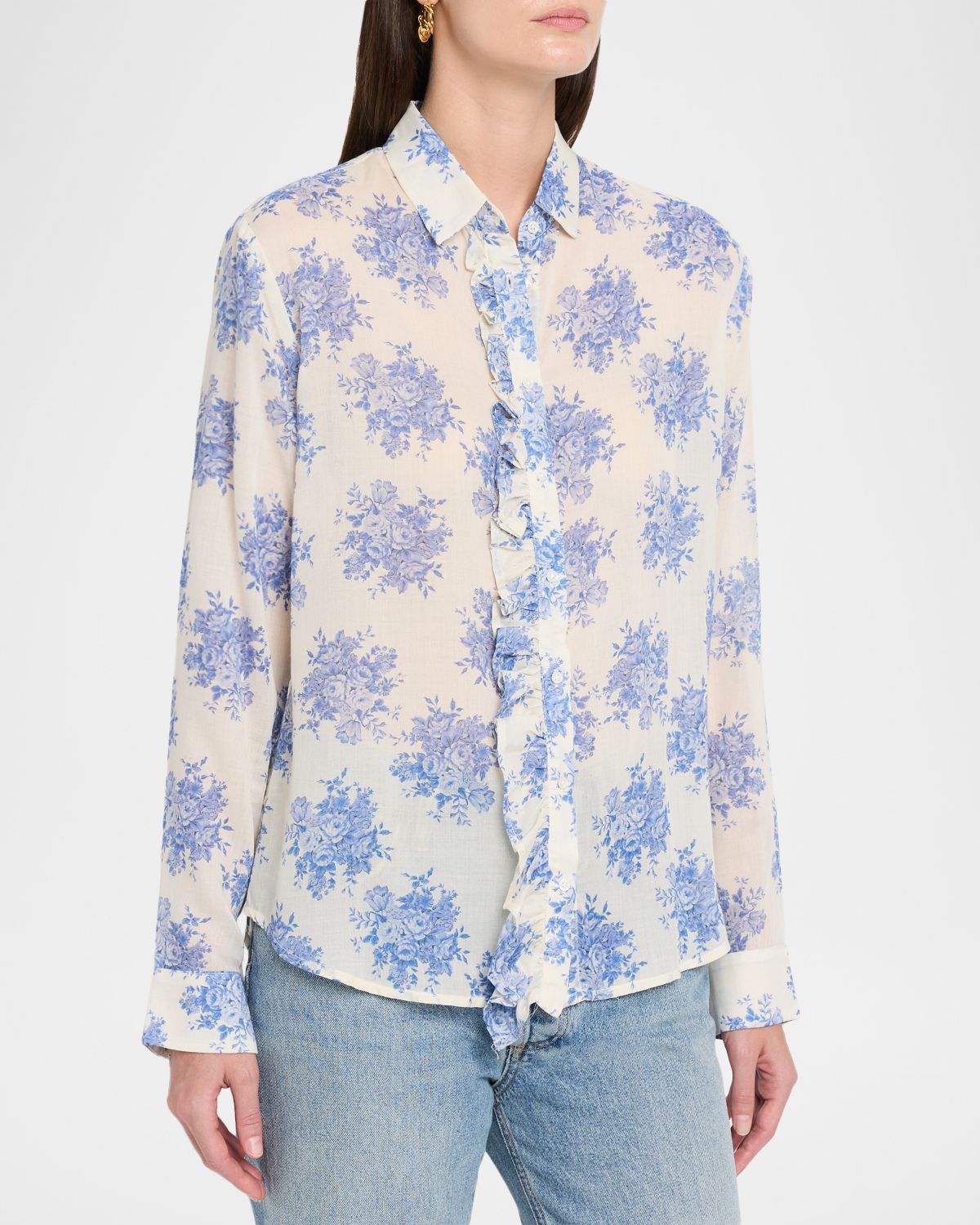 CISSA Waterfall Ruffle Placket Shirt | Thumbnail 4 CISSA Waterfall Ruffle Placket Shirt | Thumbnail 4