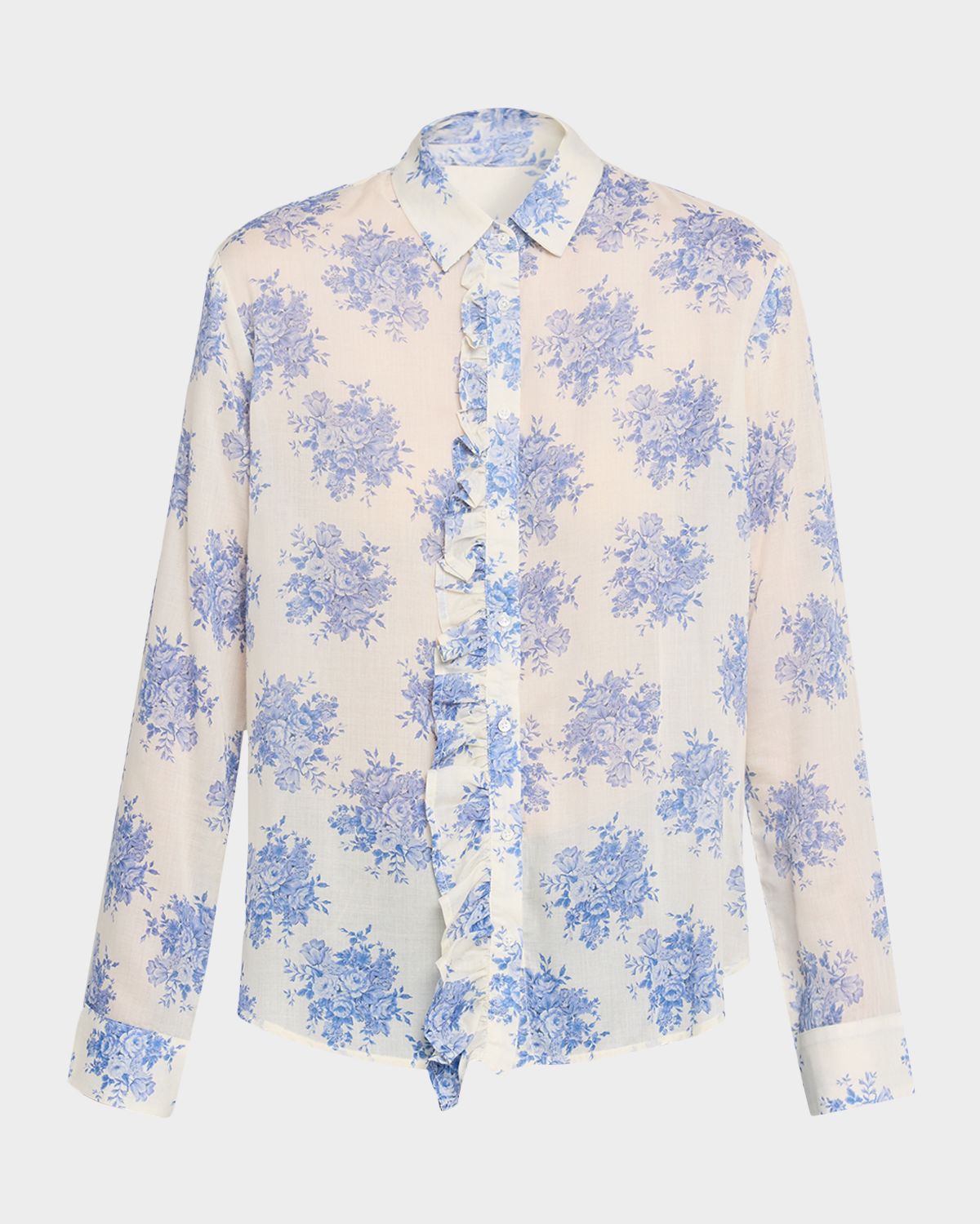 CISSA Waterfall Ruffle Placket Shirt