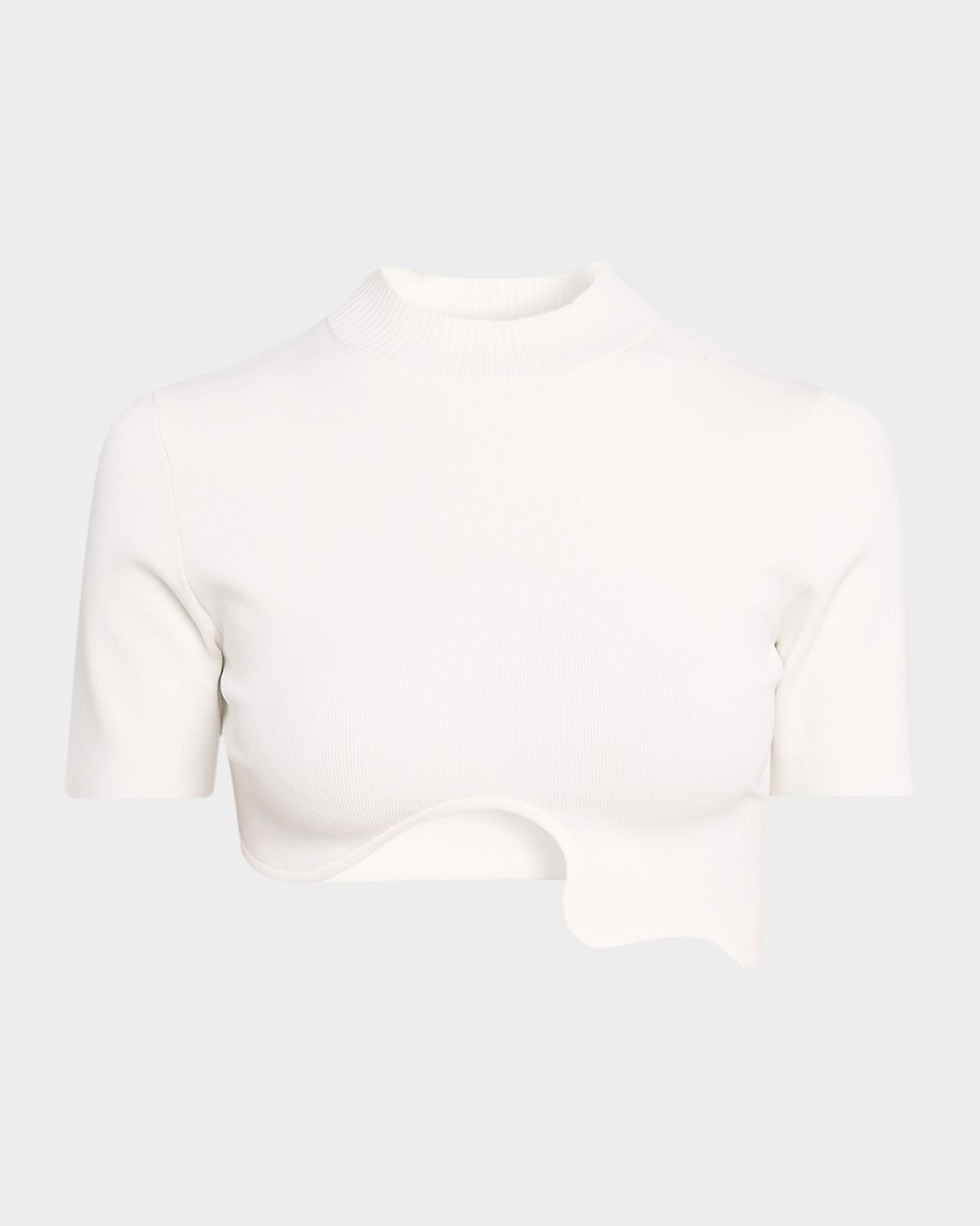 Christopher Esber Maparadita Asymmetric Wavy Crop Top