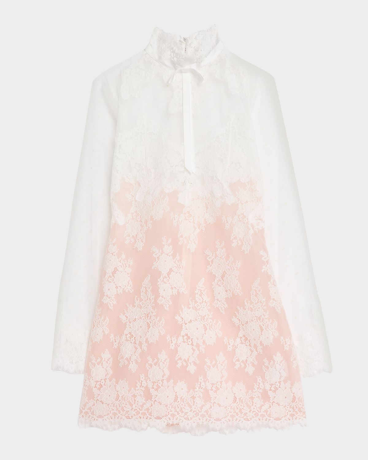 Retrofete Faylin Long-Sleeve Lace Mini Dress