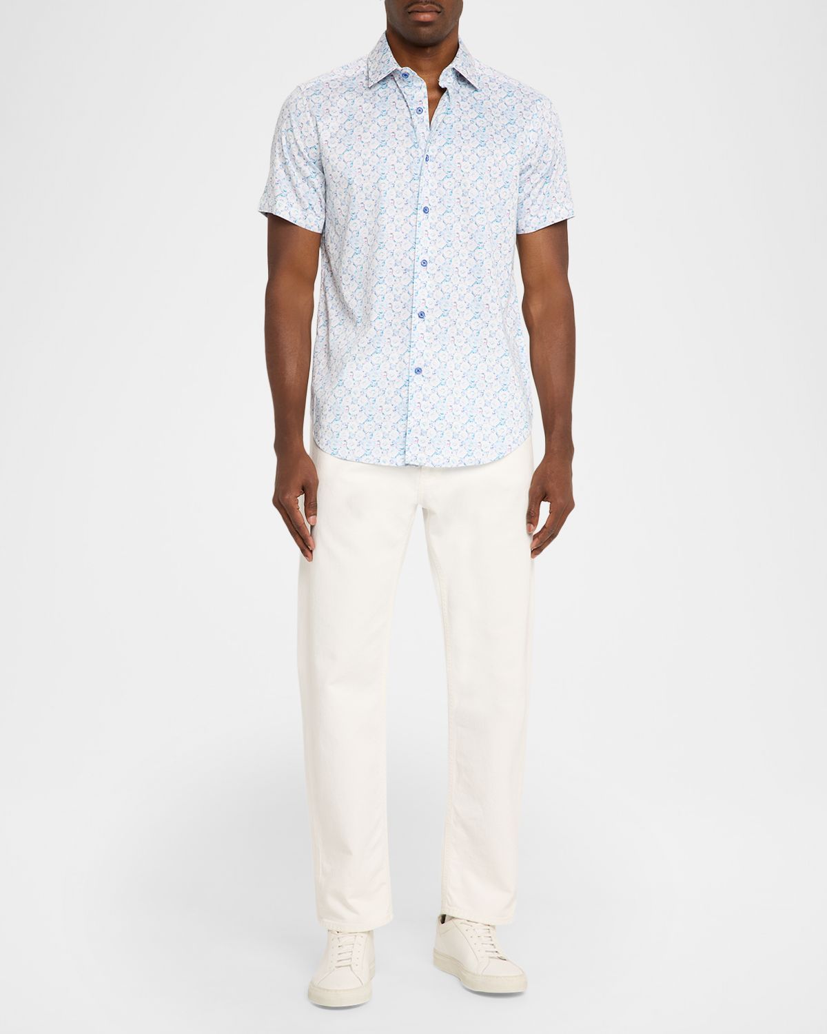 Robert Graham Men 's Bramston Geometric Short-Sleeve Shirt