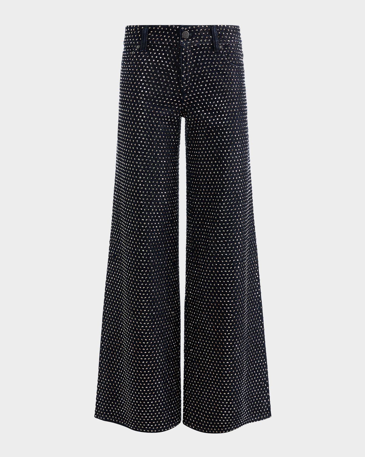 ALICE + OLIVIA Amazing Low-Rise Embellished Jeans