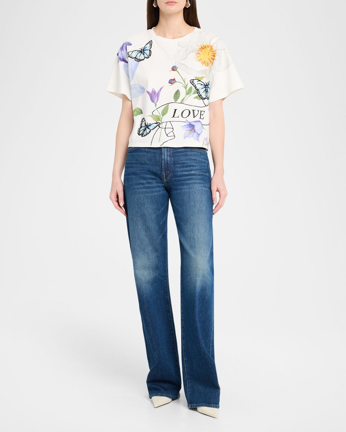 ALICE + OLIVIA Evan Embellished Short-Sleeve T-Shirt