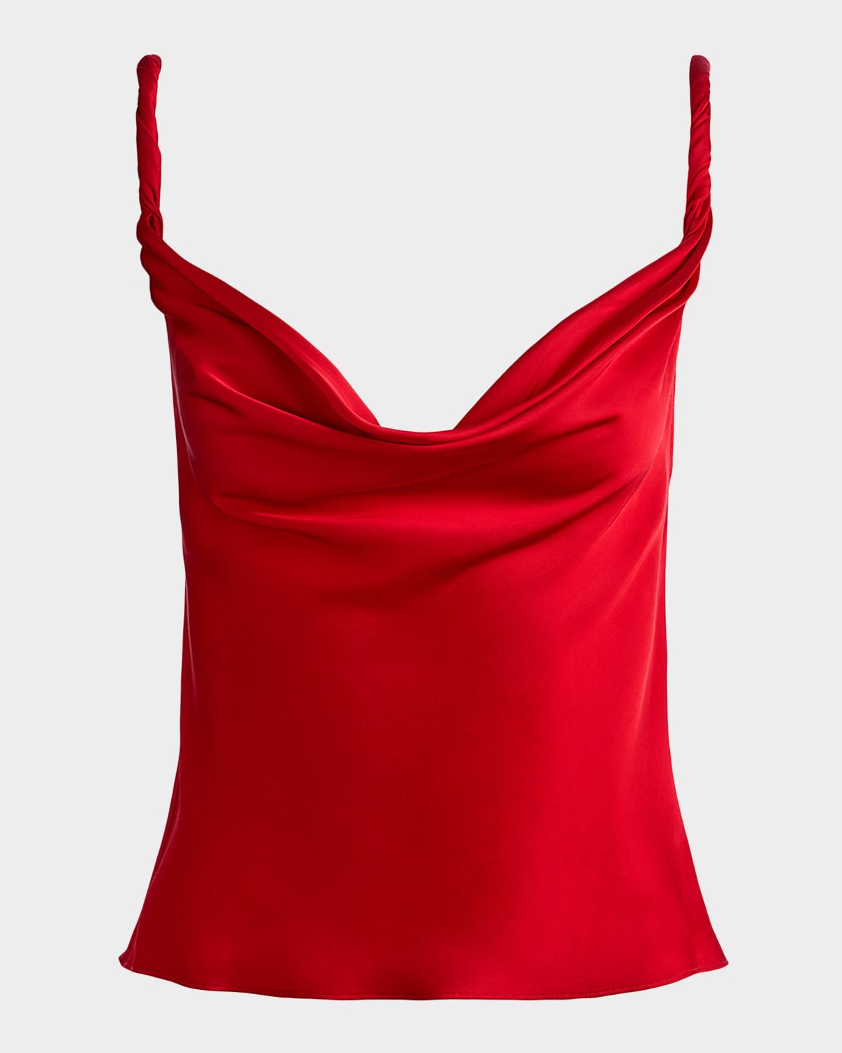 ALICE + OLIVIA Monique Twist Strap Cowl-Neck Blouse