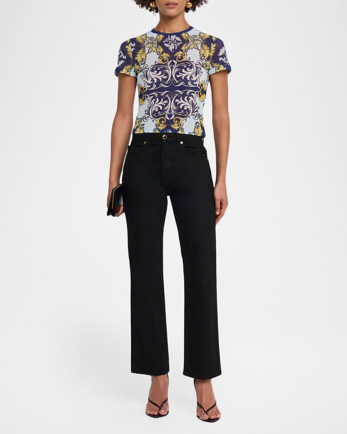 ALICE + OLIVIA Tess Crewneck Tee