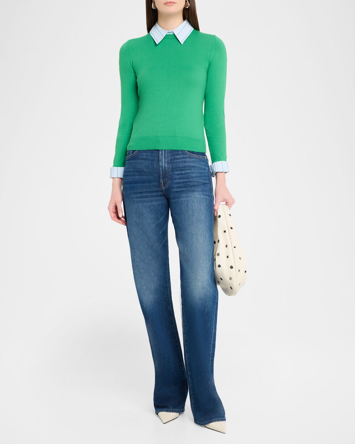 ALICE + OLIVIA Porla Collared Sweater