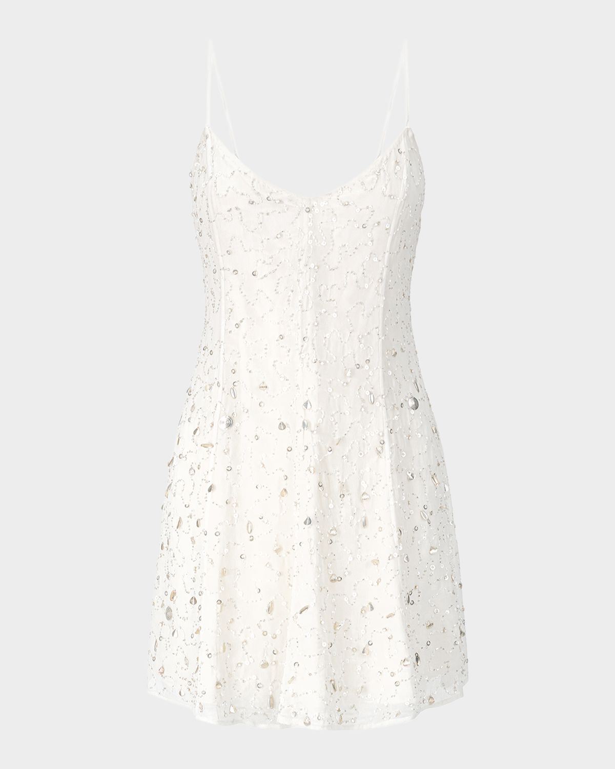 STAUD Emily Embellished Tulle Mini Dress
