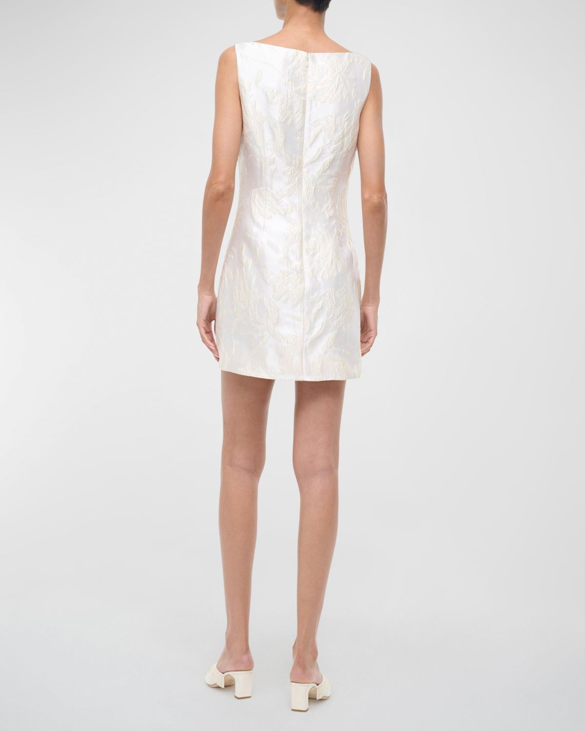 STAUD Mimi Metallic Brocade Mini Dress