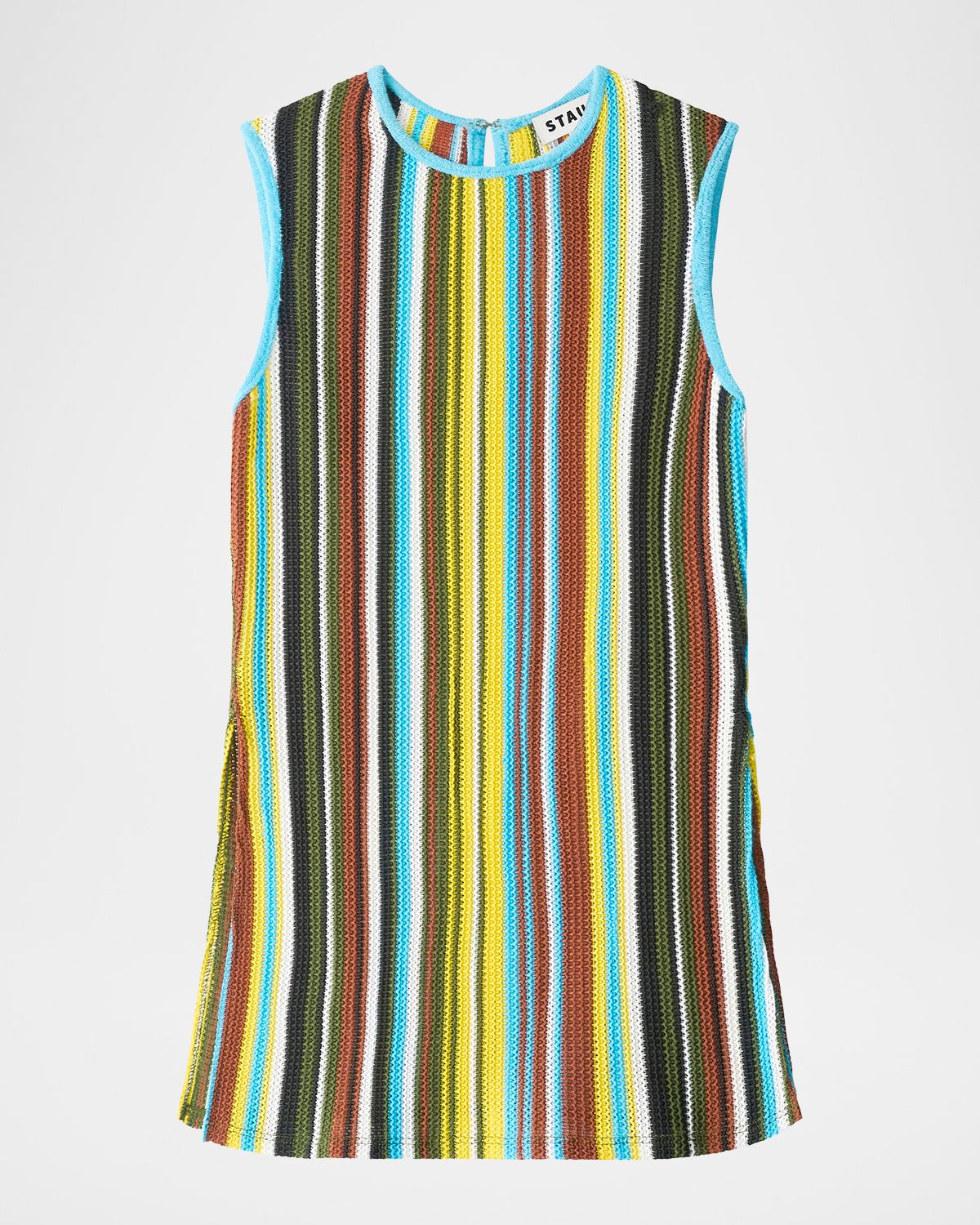 STAUD Valley Striped Crochet Top