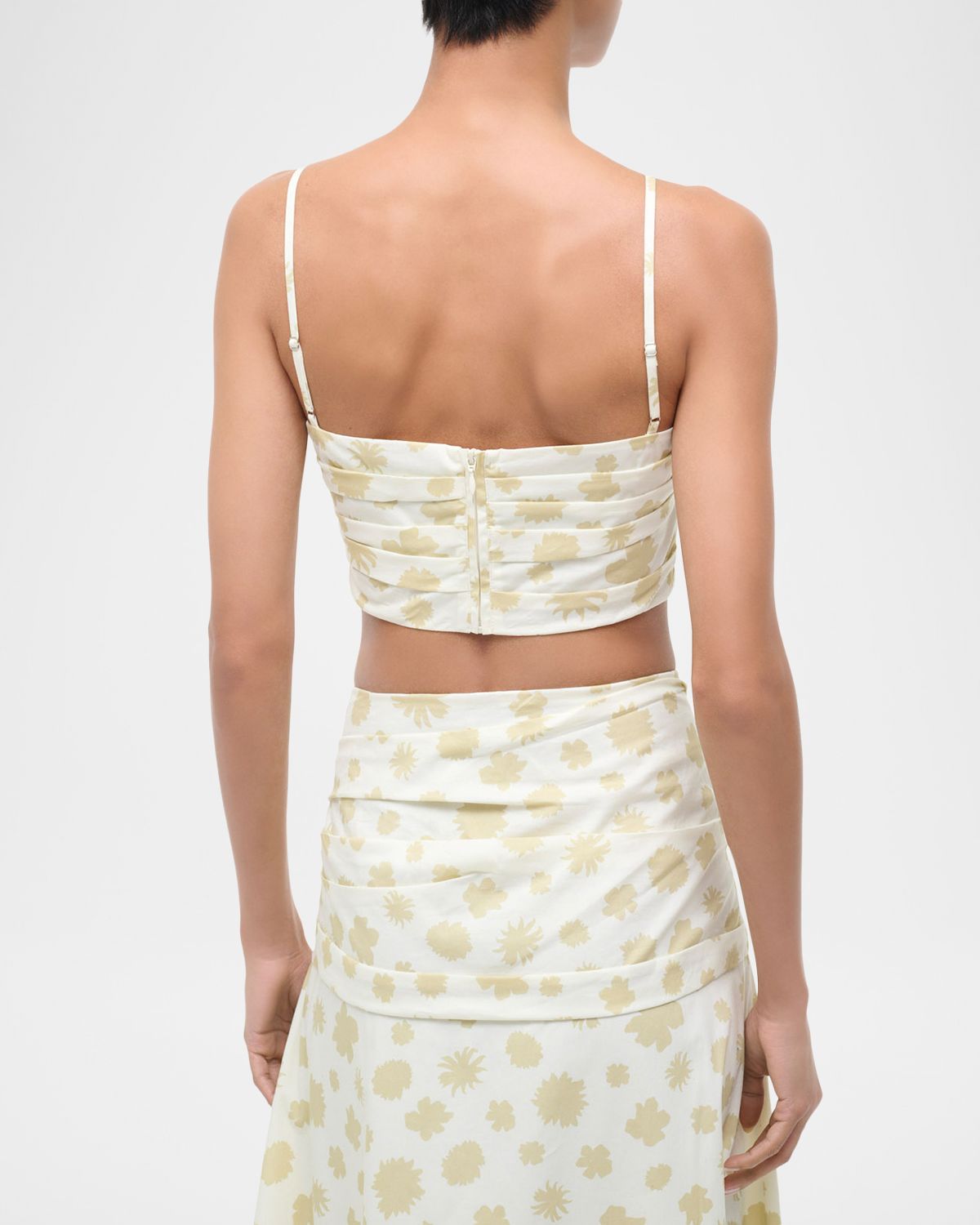 STAUD Lorenzo Gathered Crop Top