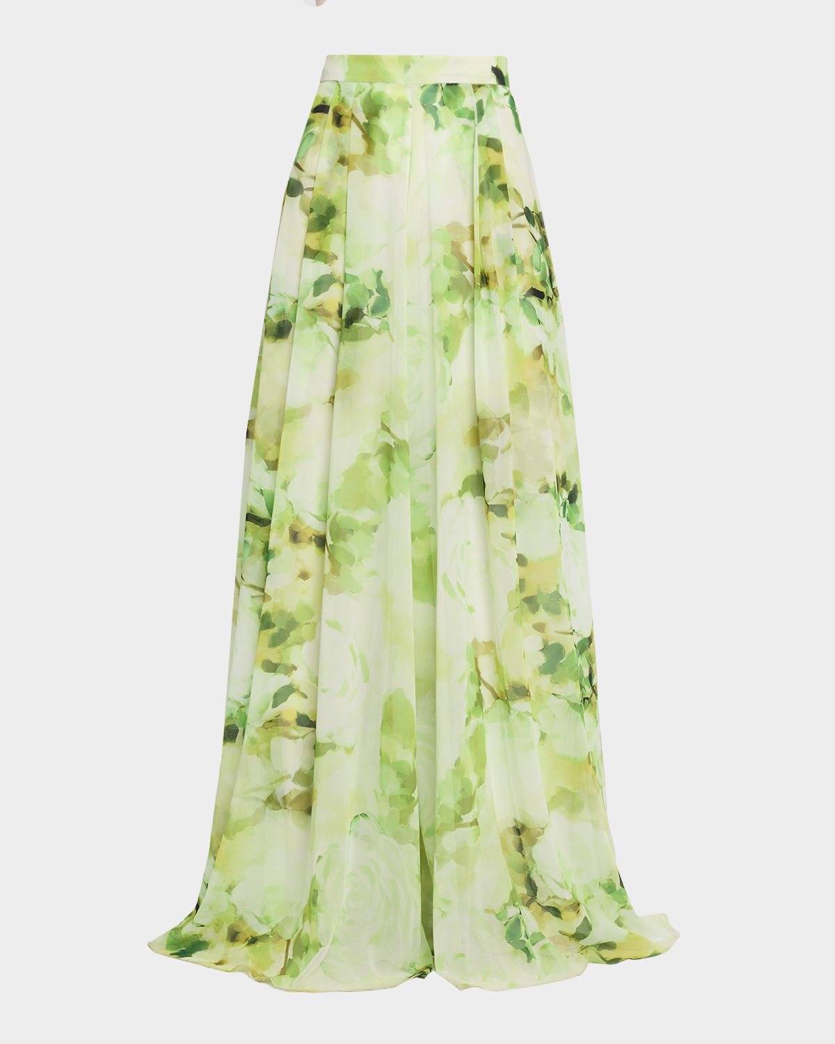 Badgley Mischka Floral-Print Georgette Palazzo Pants