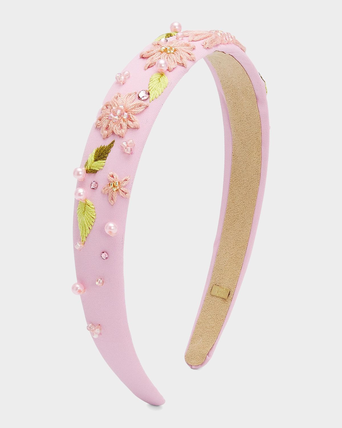 Bari Lynn Girl 's Embroidered Flower Headband