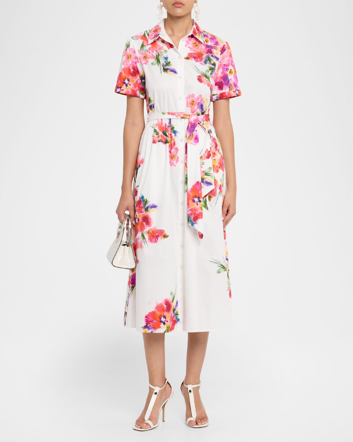 Saloni Vivienne Printed Short-Sleeve Shirtdress | Thumbnail 5 Saloni Vivienne Printed Short-Sleeve Shirtdress | Thumbnail 5