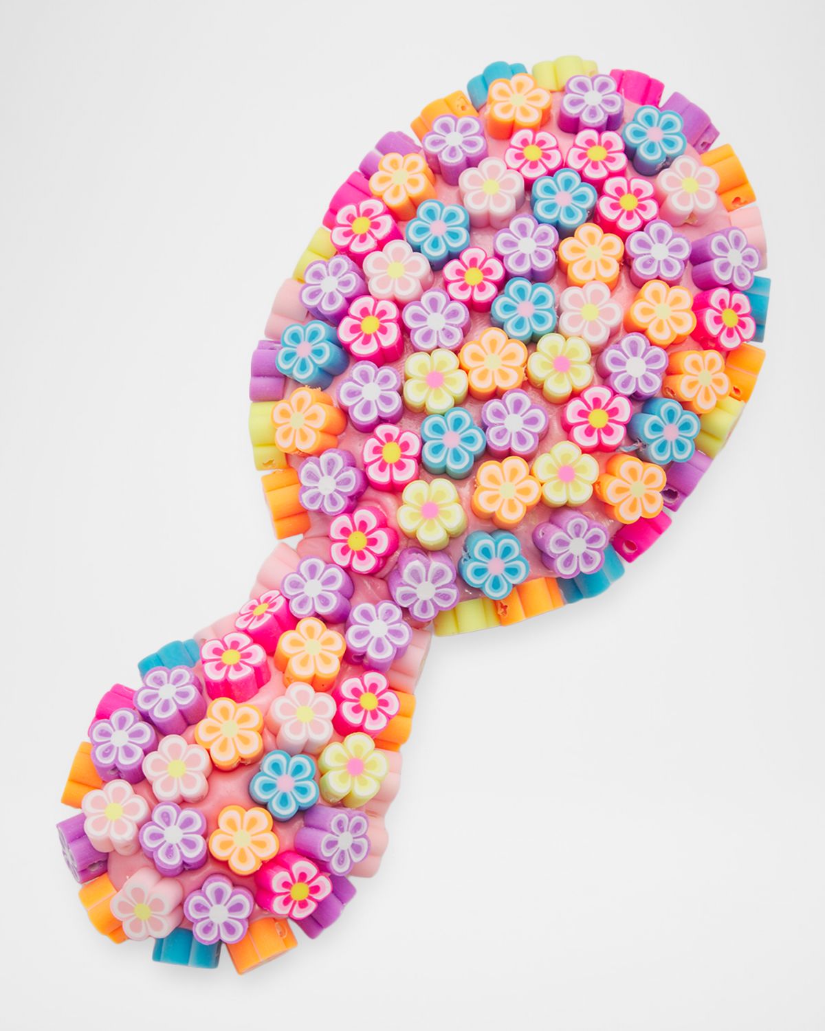 Bari Lynn Girl 's Flower Charm Hair Brush